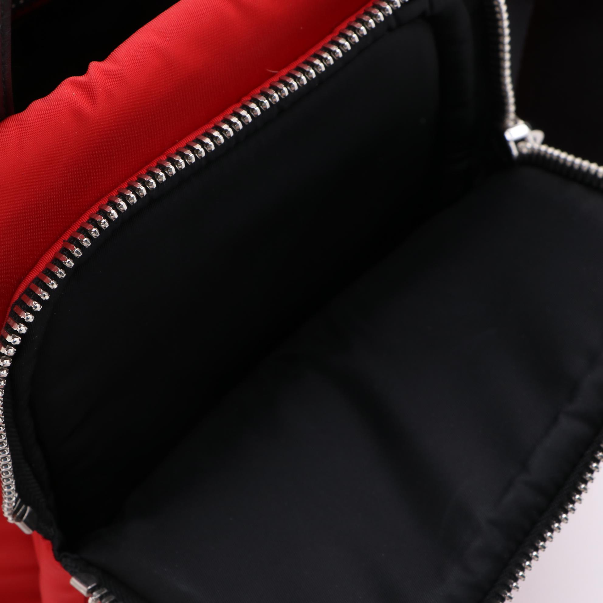 Prada Padded Red Nylon Cargo Tote with Crossbody Strap