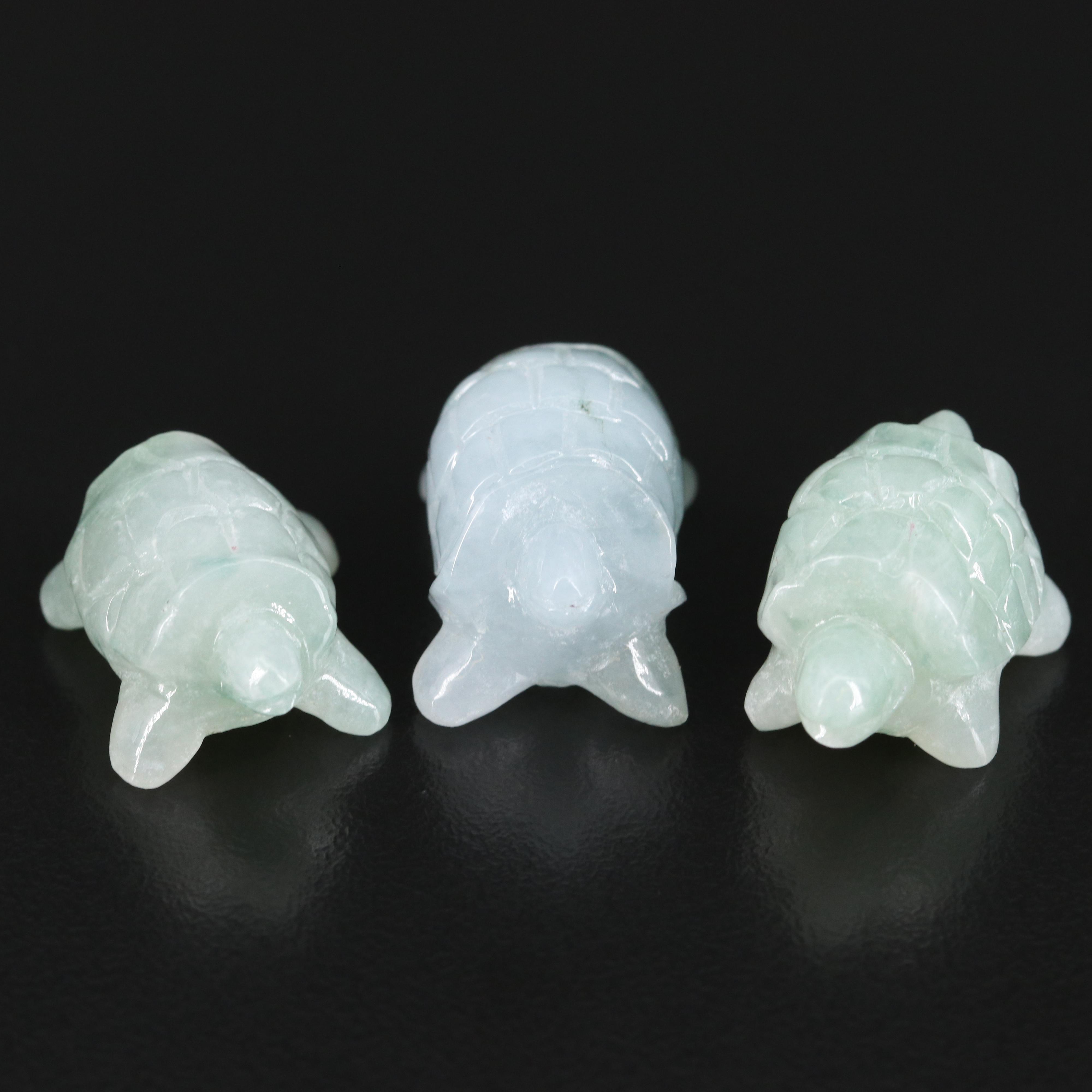Loose Carved Jadeite Turtles