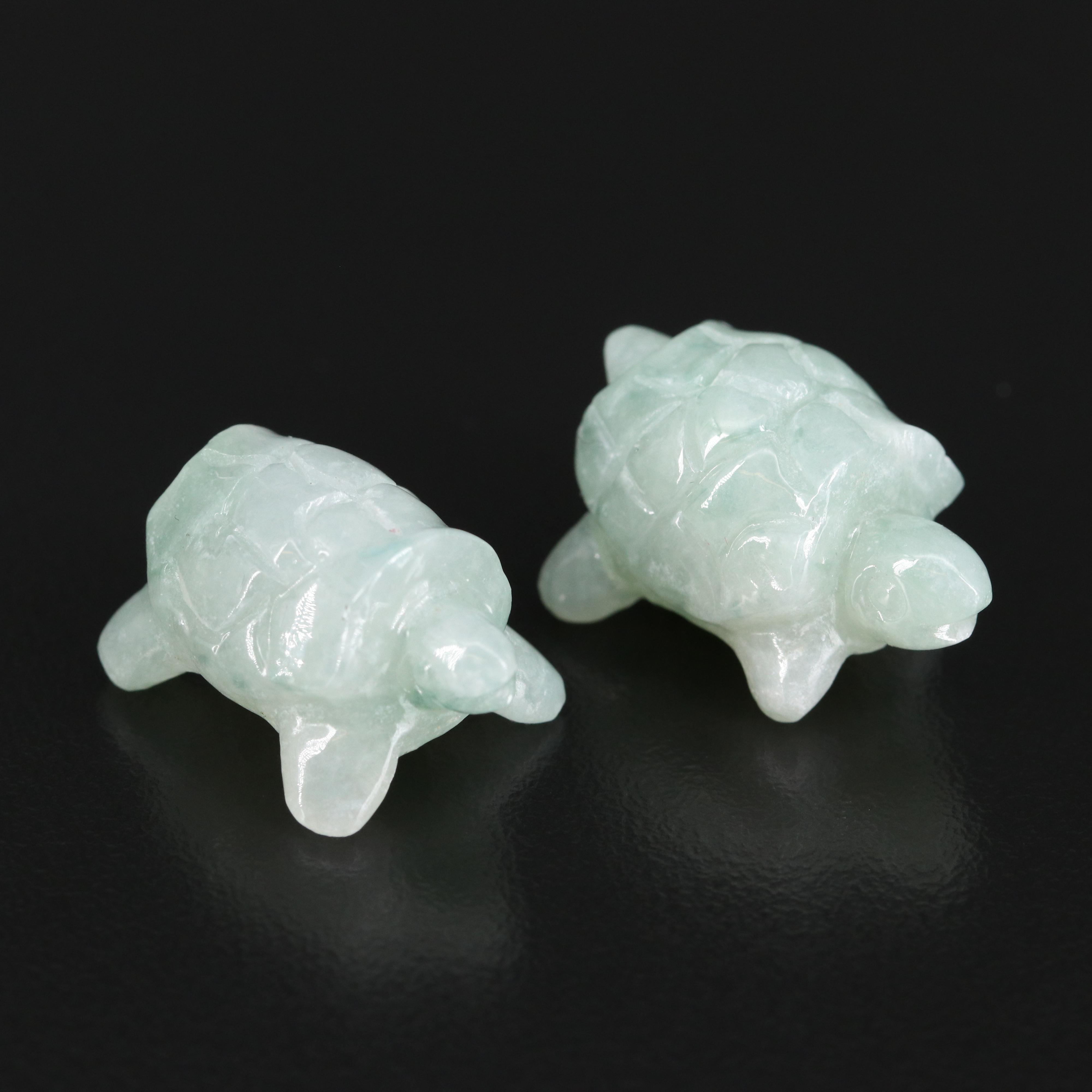 Loose Carved Jadeite Turtles