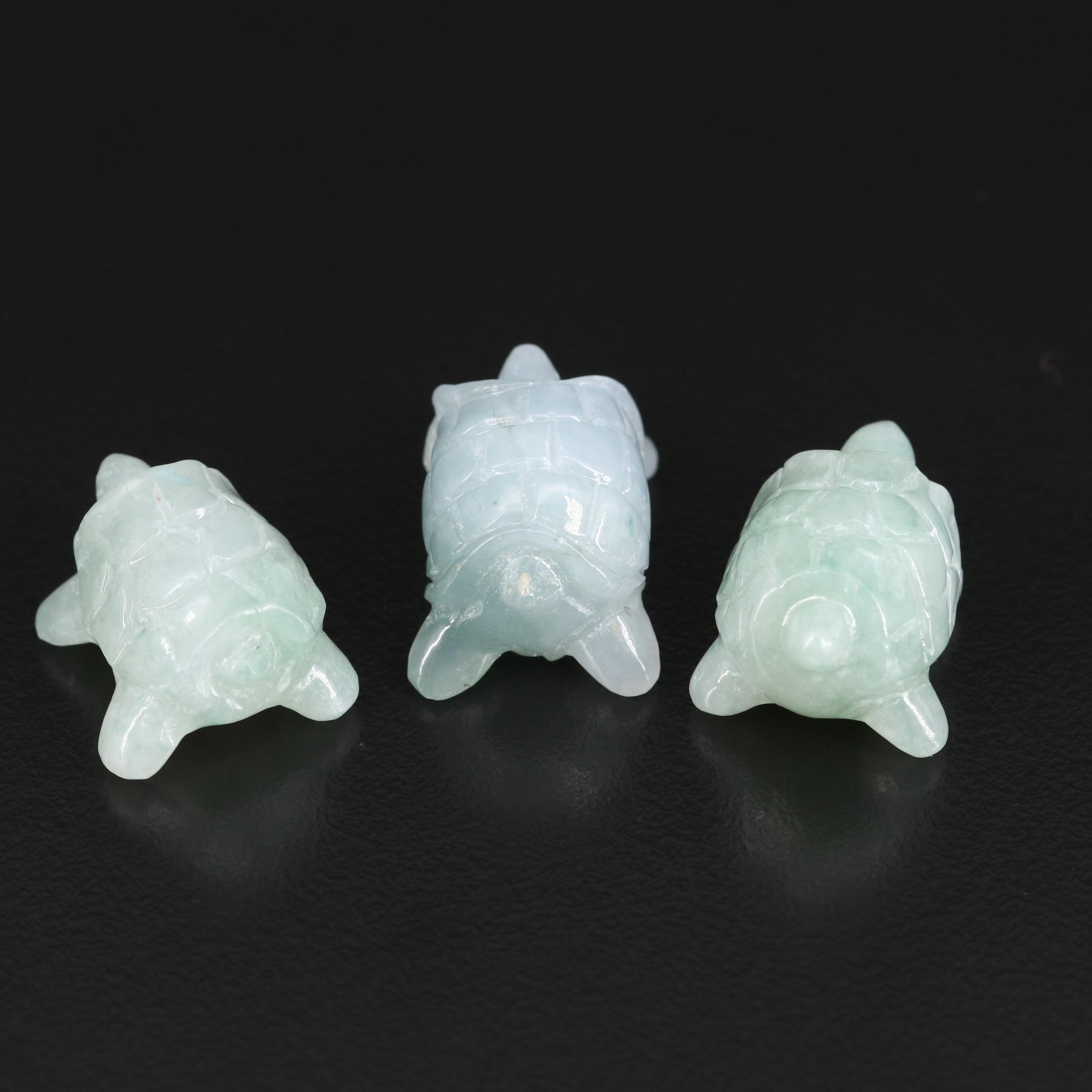 Loose Carved Jadeite Turtles
