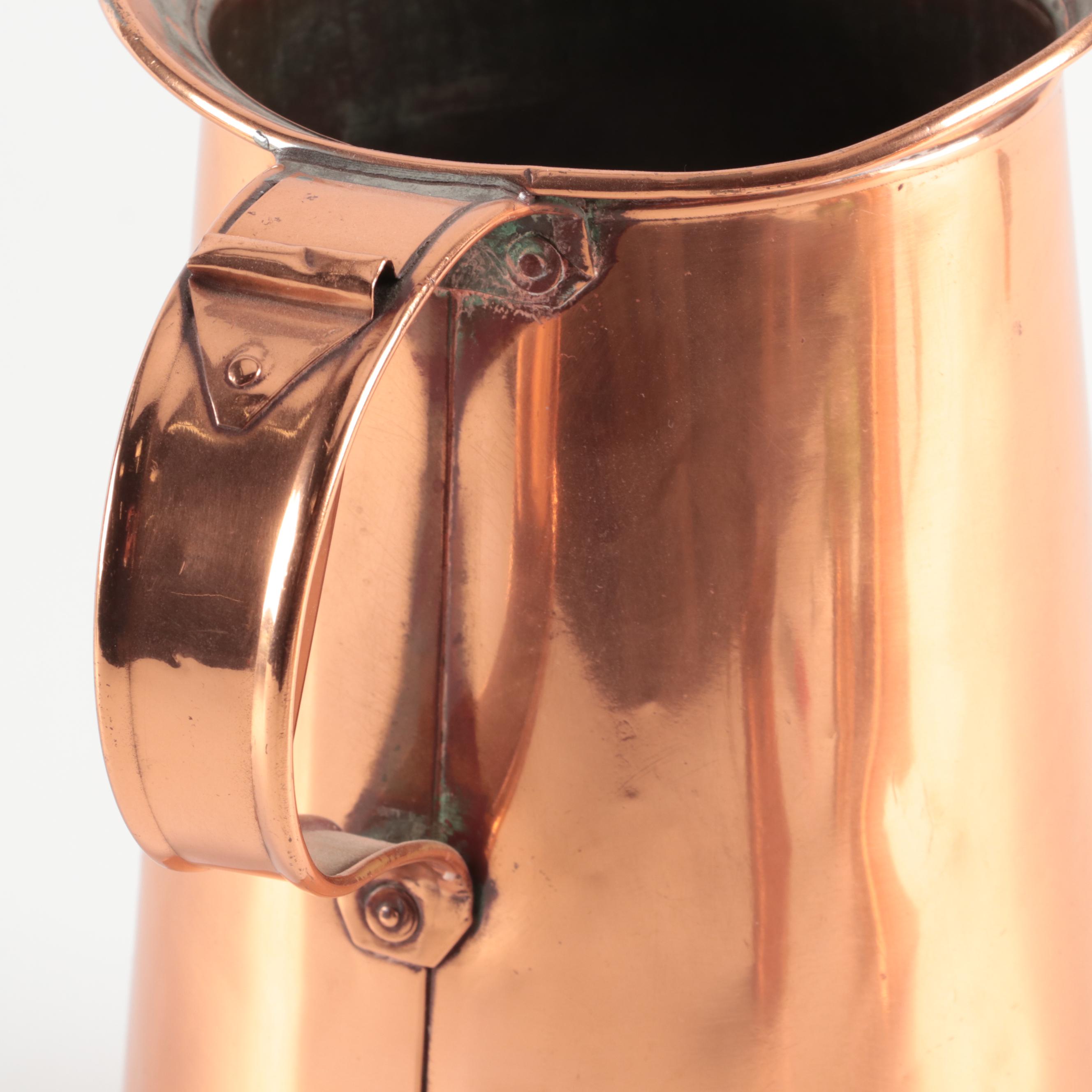 Graduated Copper Liquid Measures, Late 19th Century