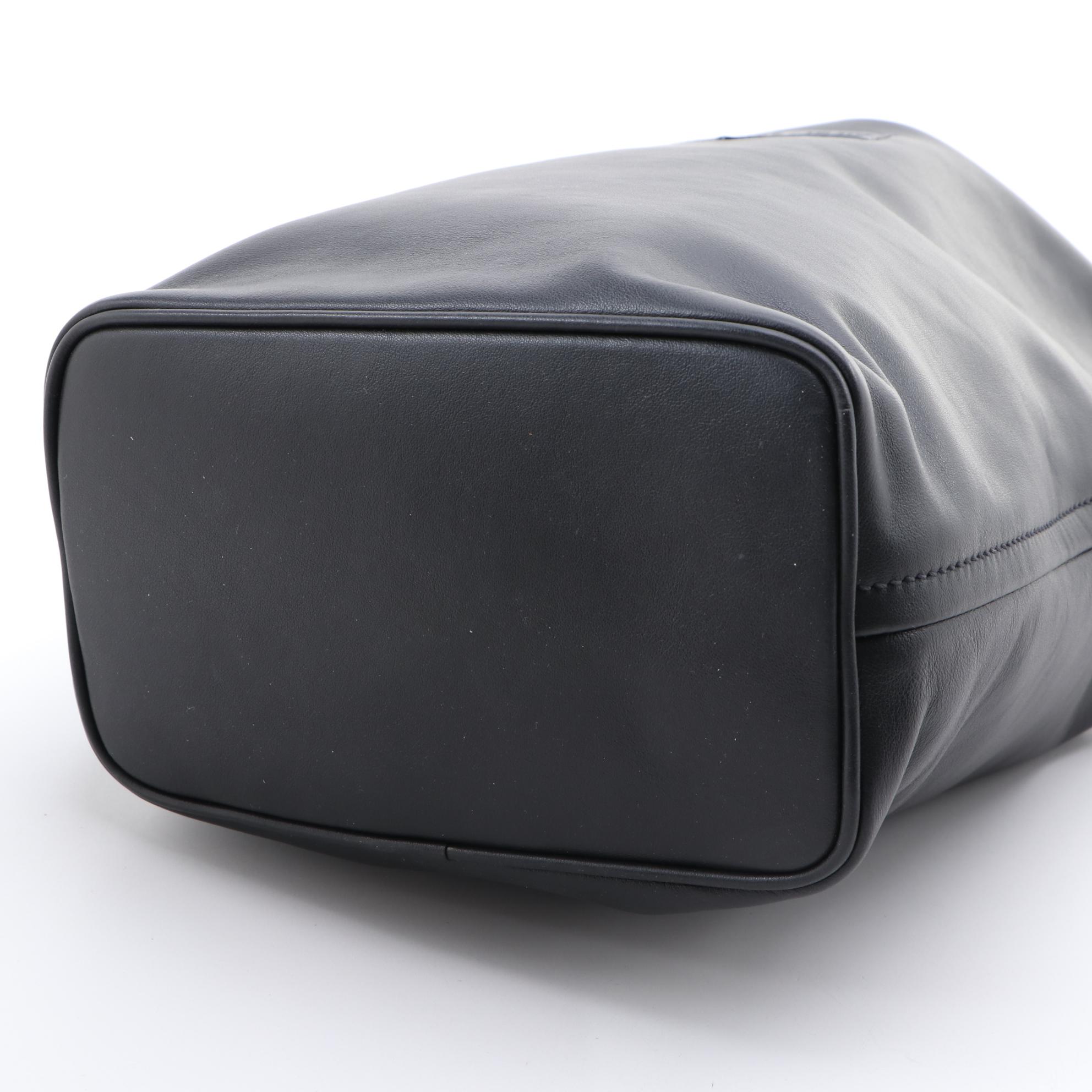 Prada Concept Calfskin Black Leather Hobo Bag