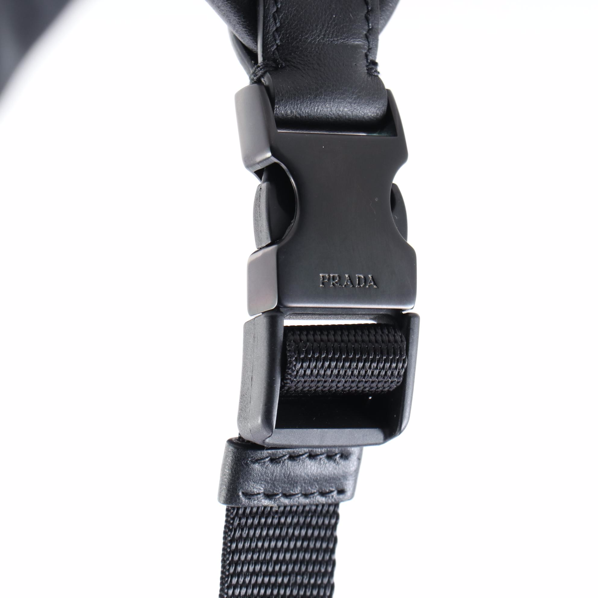 Prada Concept Calfskin Black Leather Hobo Bag