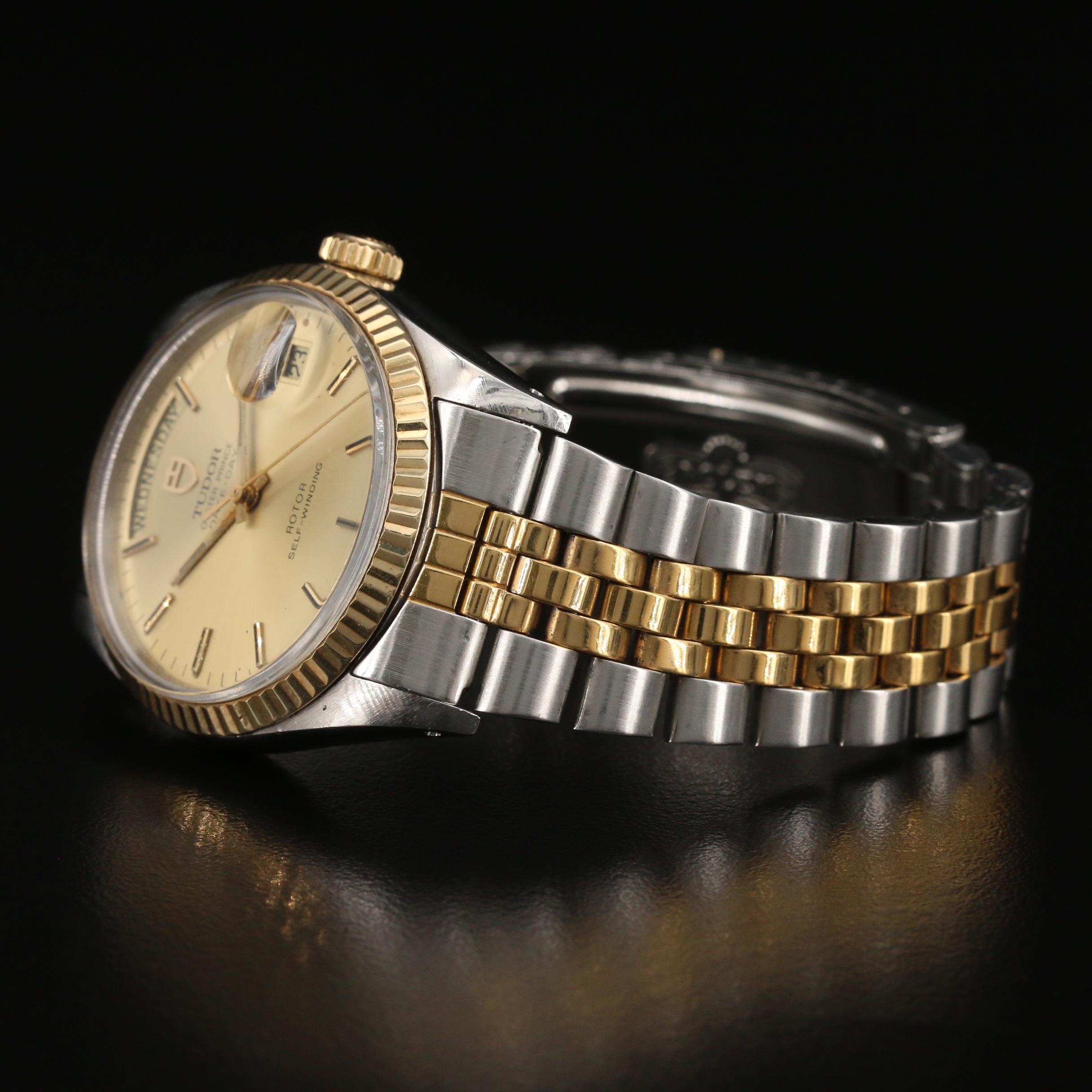1982 Tudor Oyster Prince Date-Day 18K Gold and Stainless Steel Watch