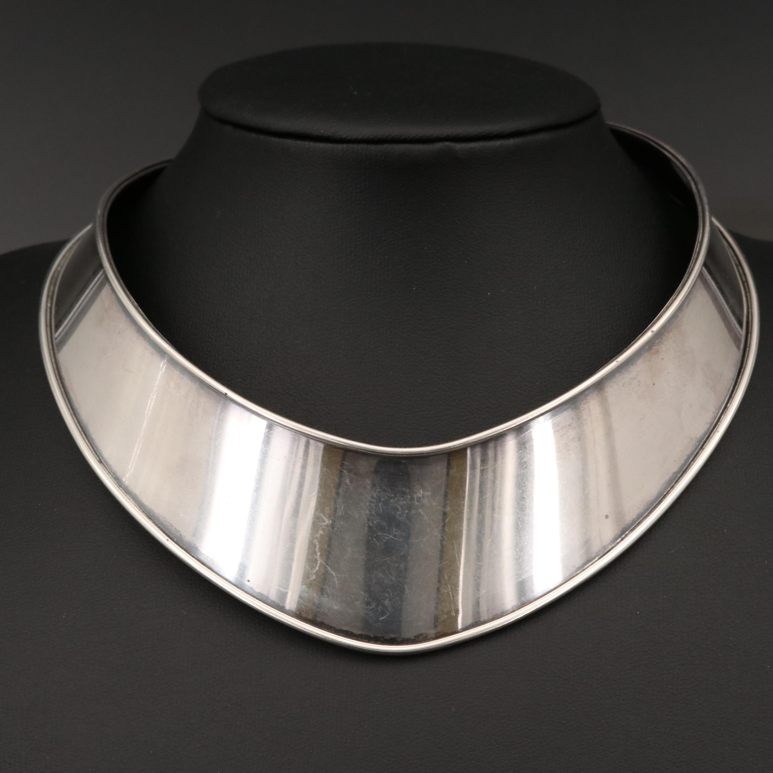 Vintage Celia Sebiri Sterling Silver Collar Necklace