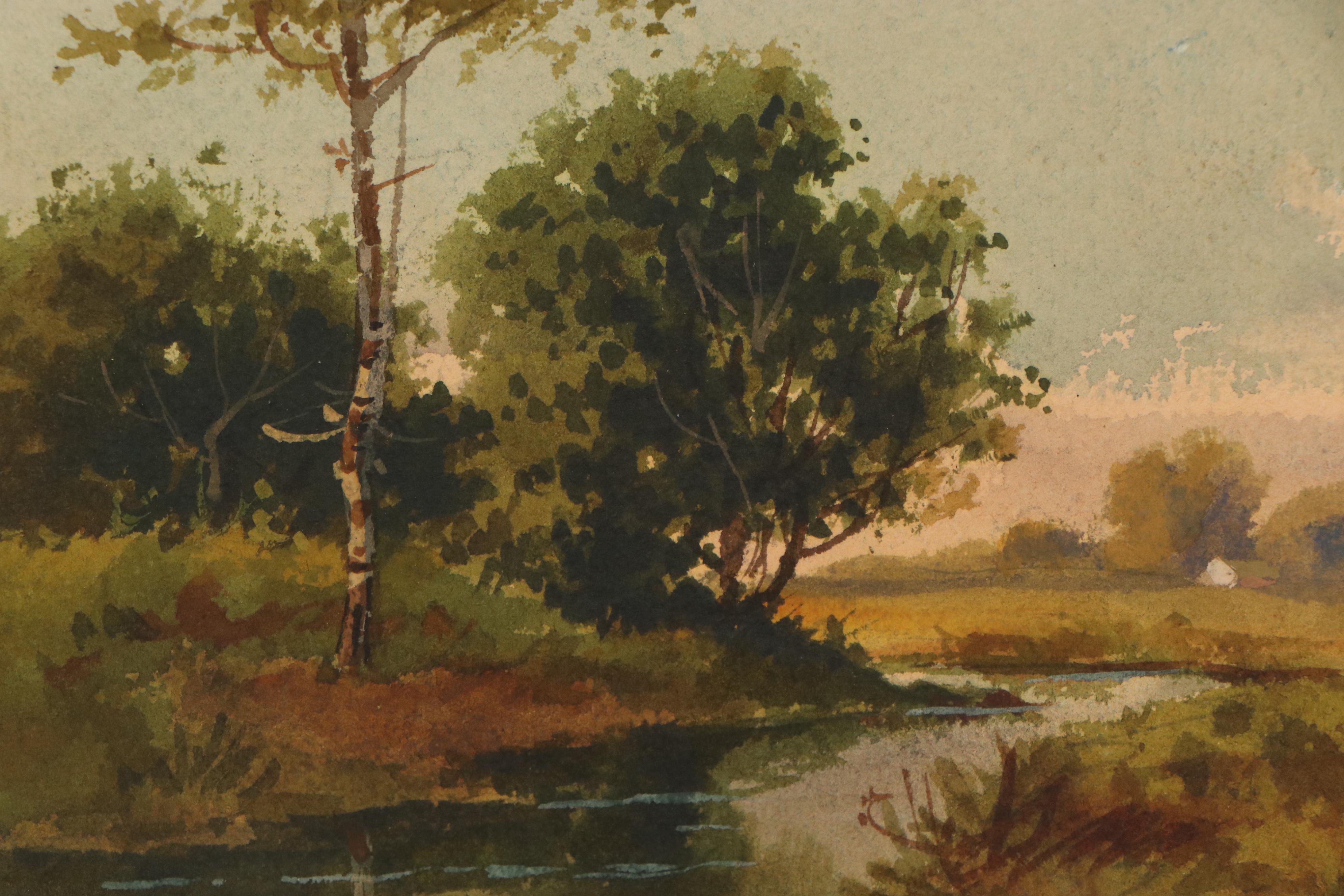 Landscape Watercolor Paintings, Early 20th Century