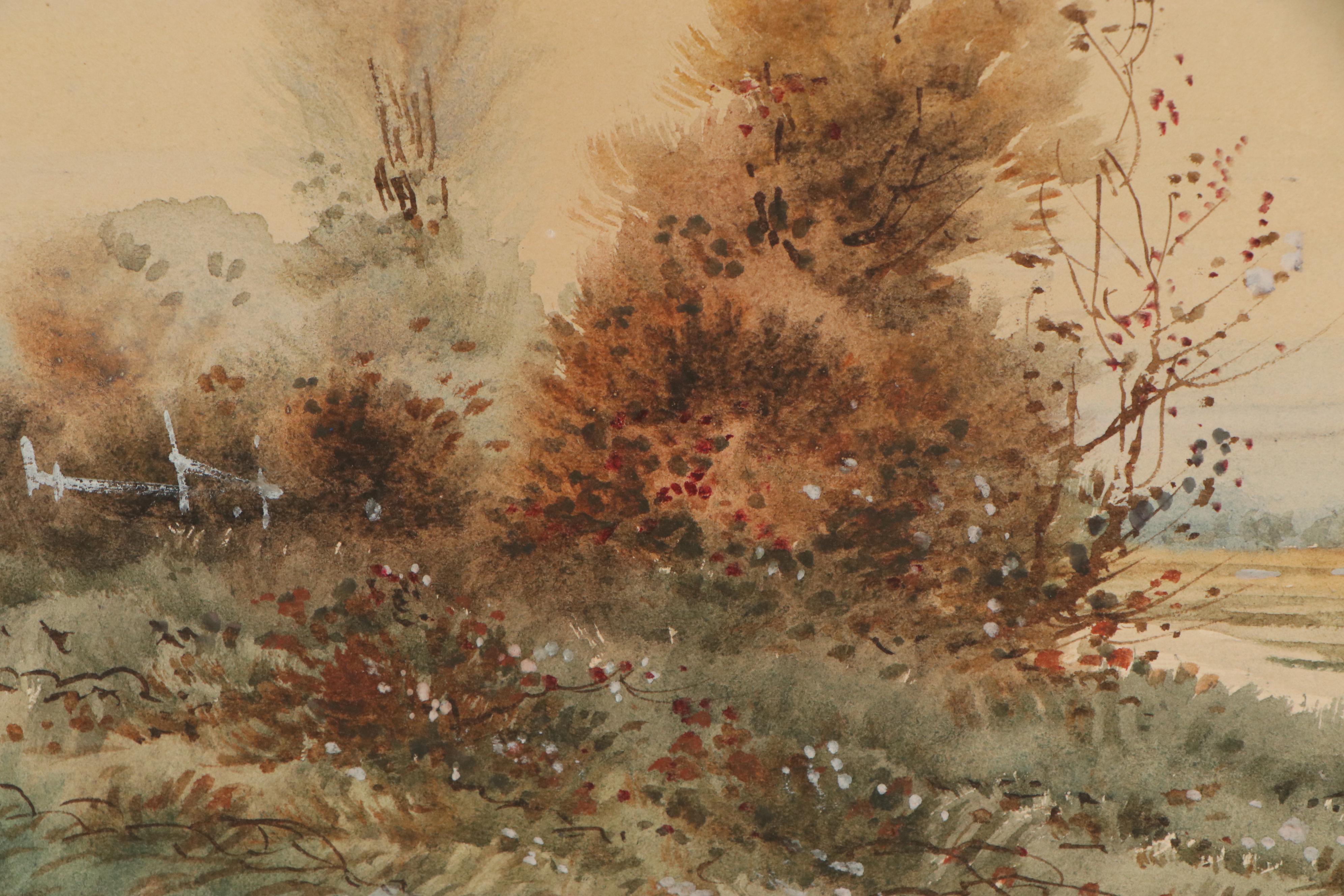 Landscape Watercolor Paintings, Early 20th Century