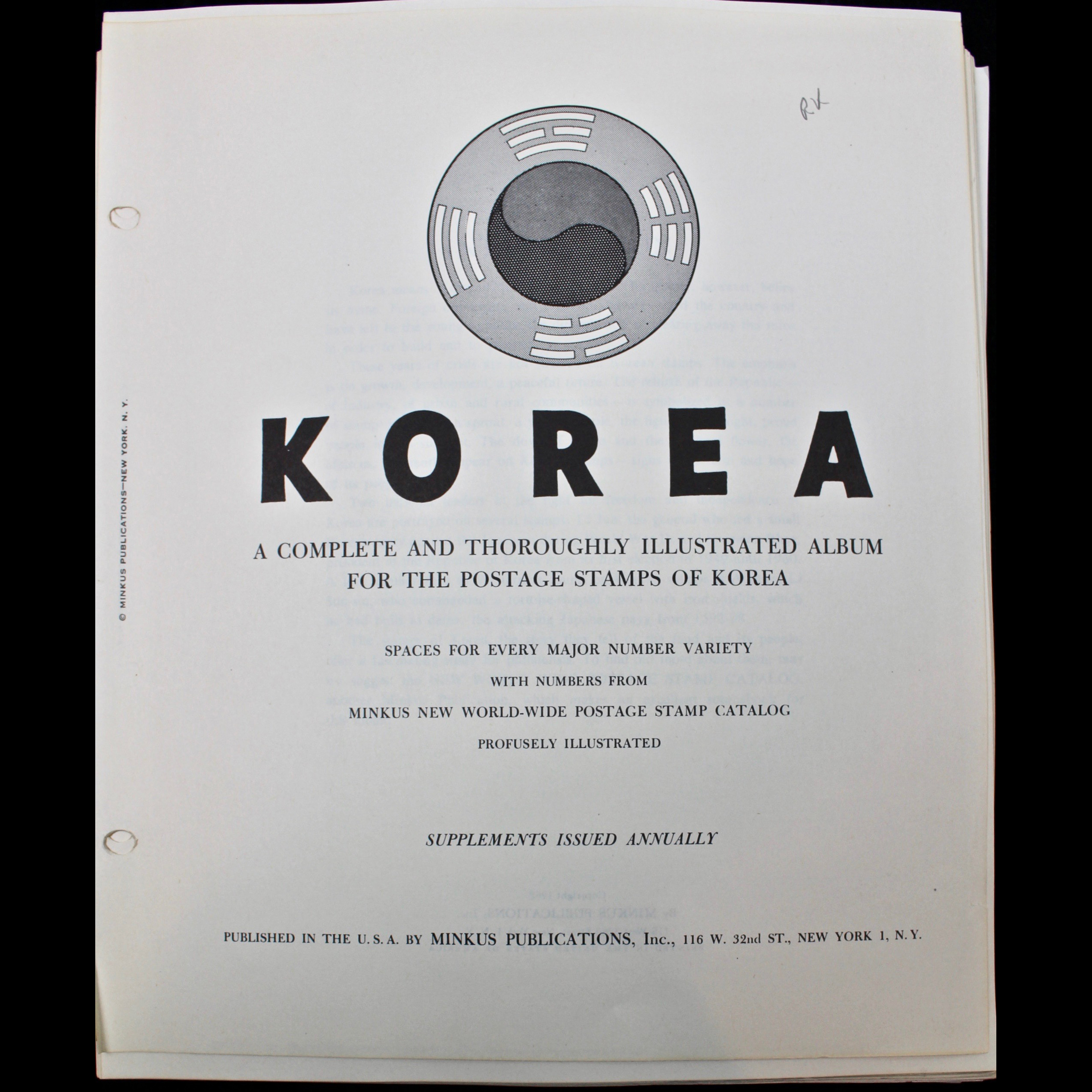 Korean Postage Stamp Collection, 1884 to 1987