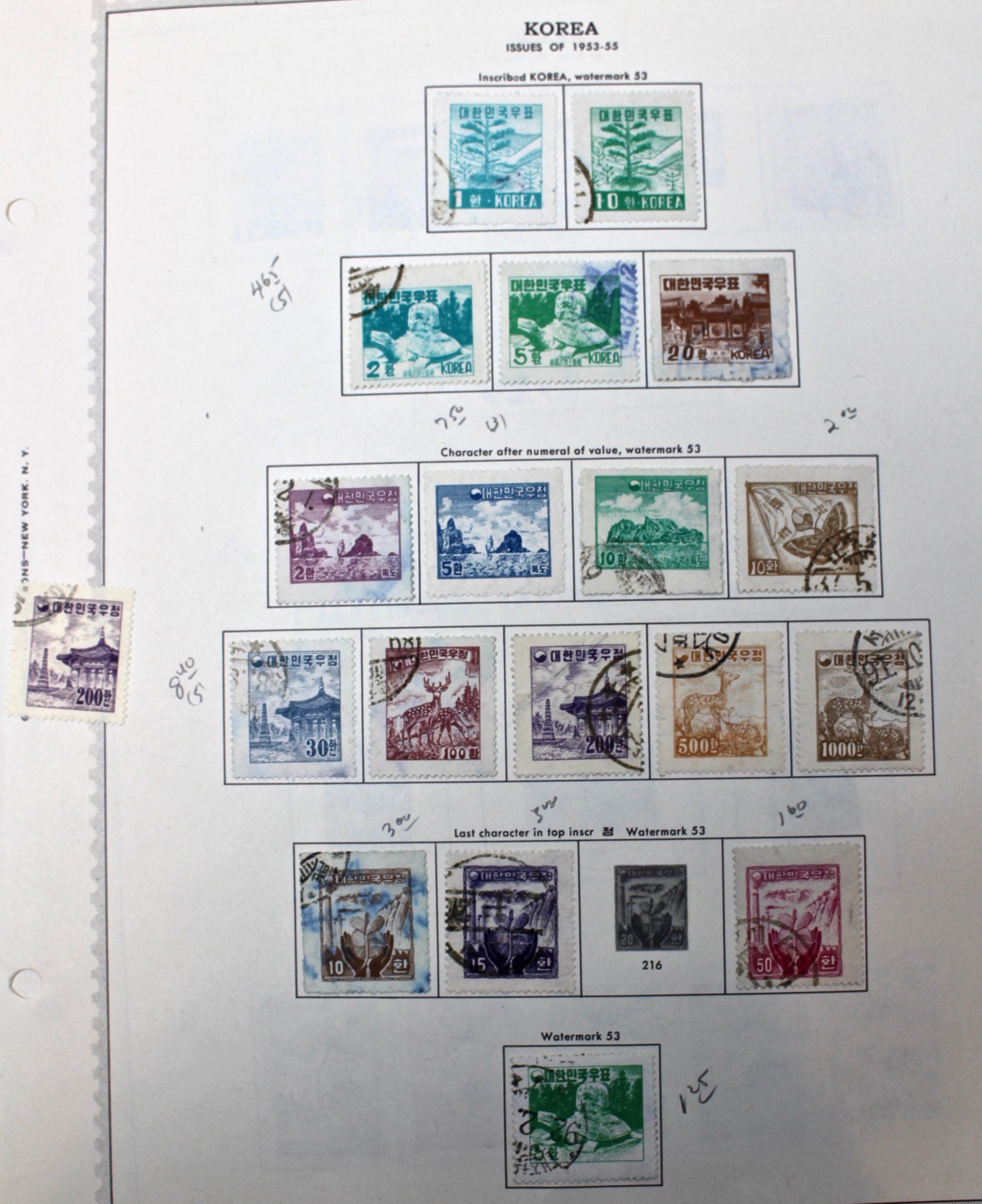 Korean Postage Stamp Collection, 1884 to 1987