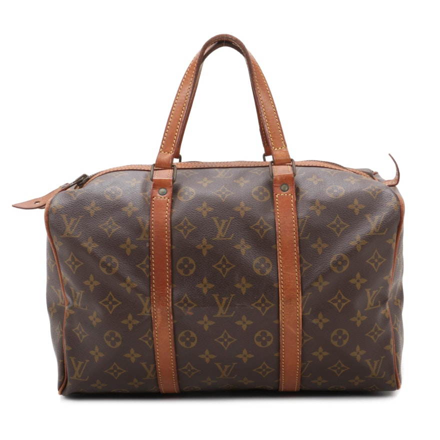 Louis Vuitton Sac Souple 35 in Monogram Canvas and Vachetta Leather