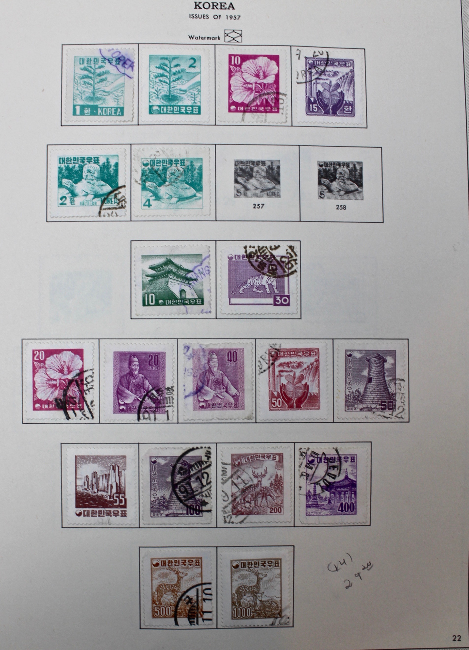 Korean Postage Stamp Collection, 1884 to 1987