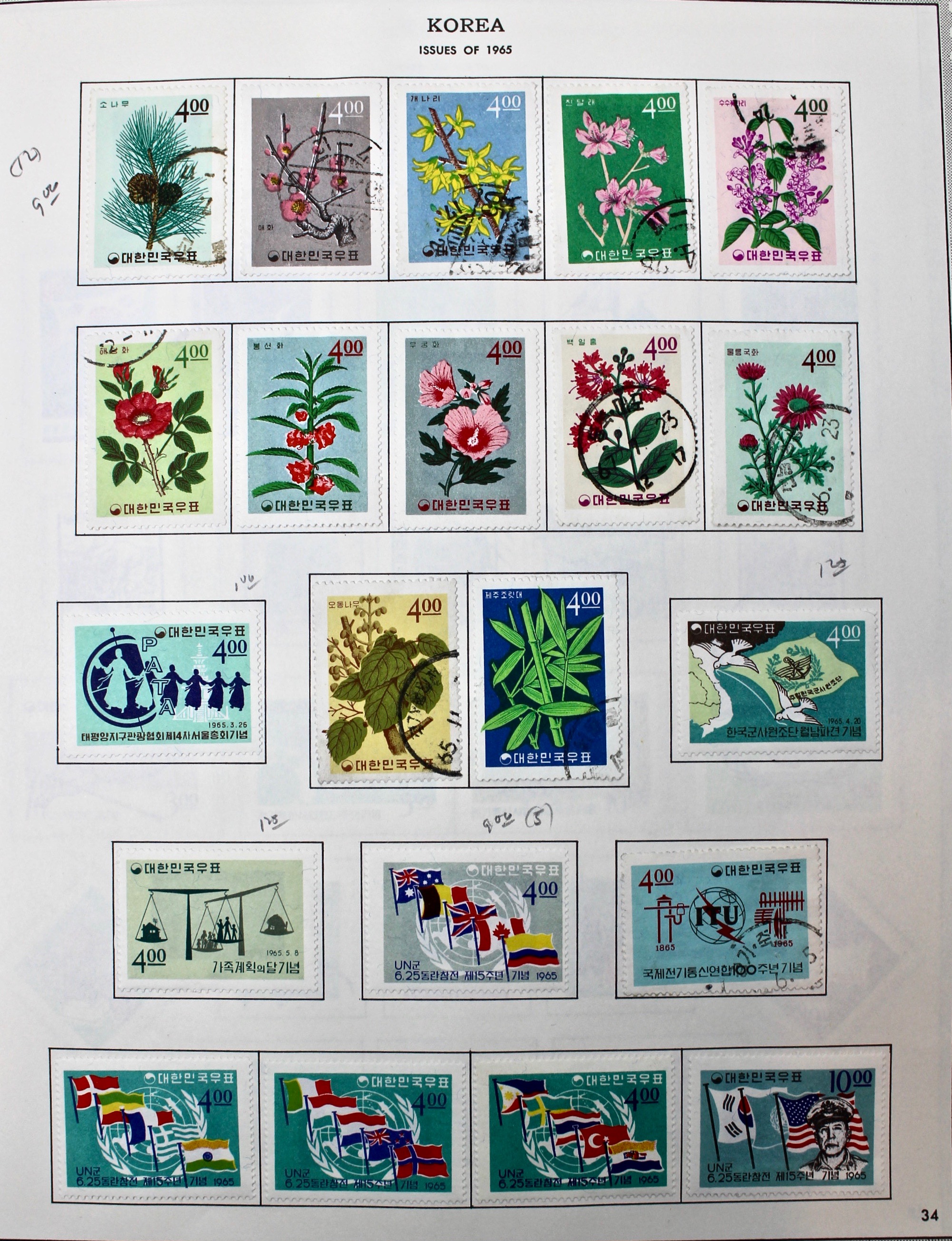 Korean Postage Stamp Collection, 1884 to 1987