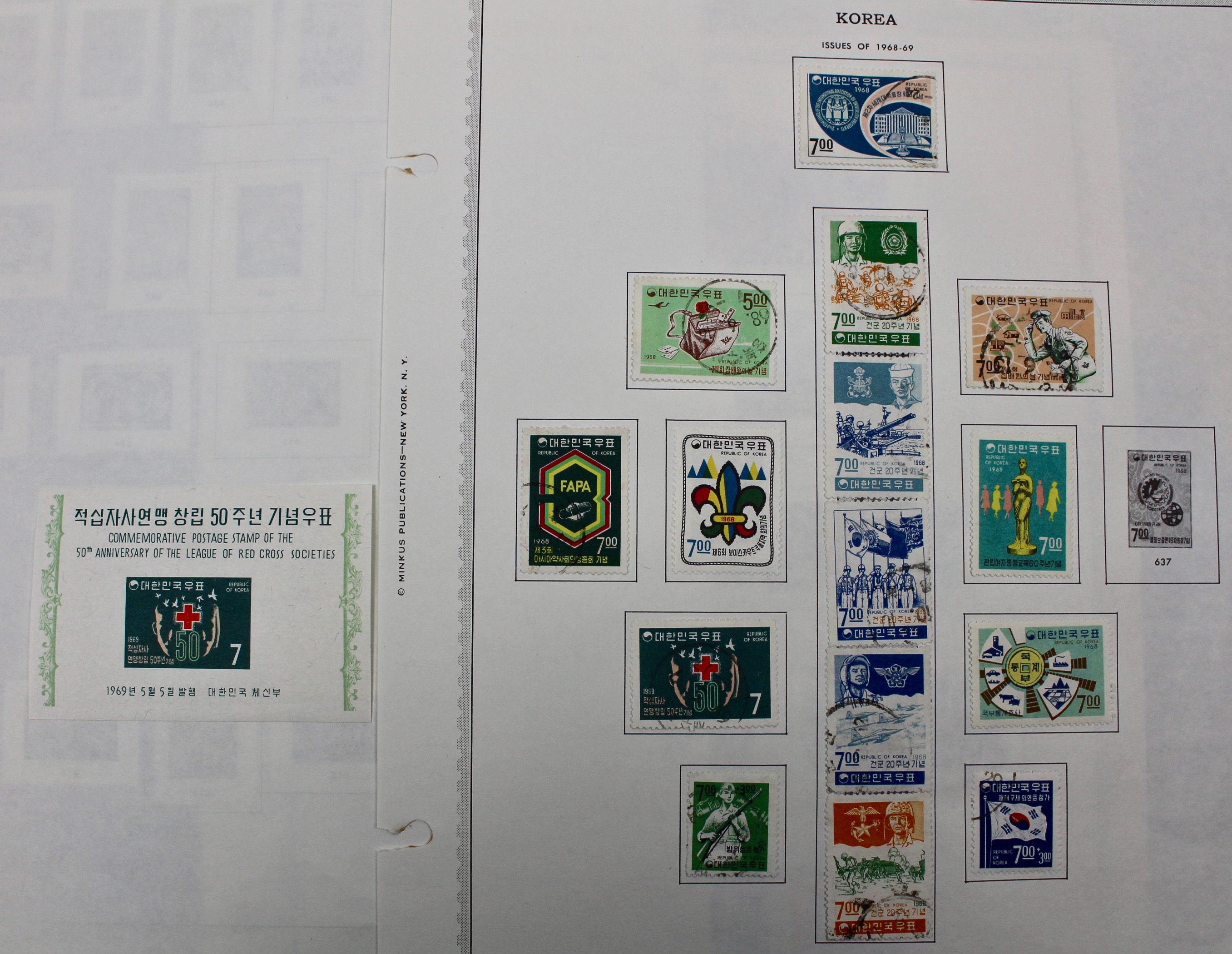 Korean Postage Stamp Collection, 1884 to 1987