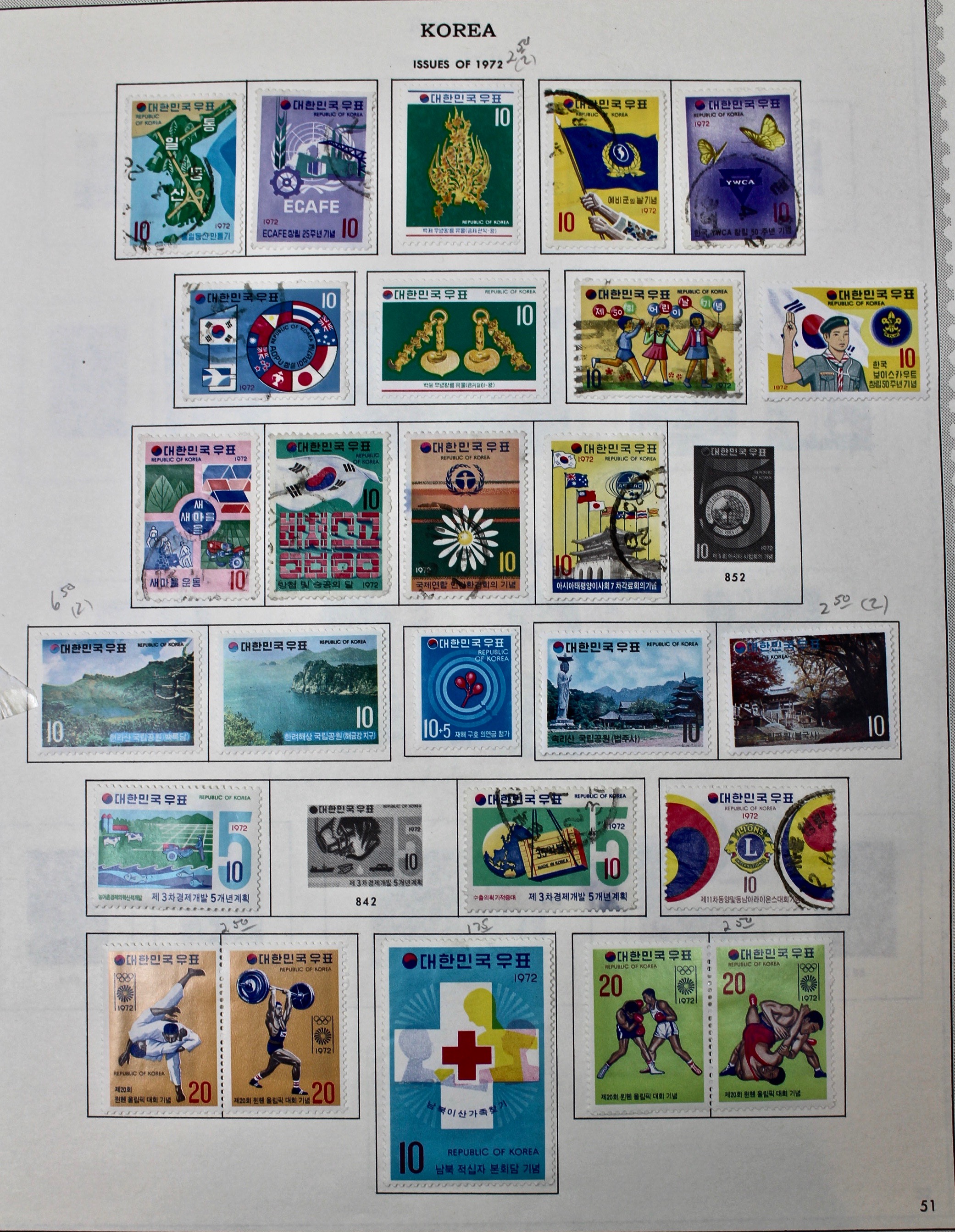 Korean Postage Stamp Collection, 1884 to 1987
