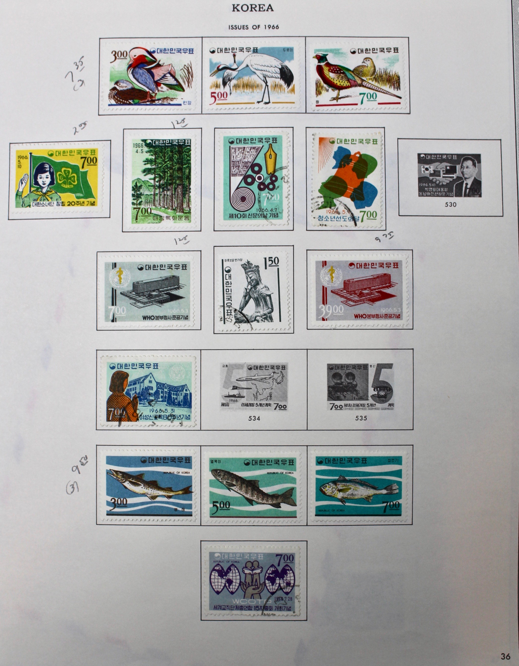 Korean Postage Stamp Collection, 1884 to 1987