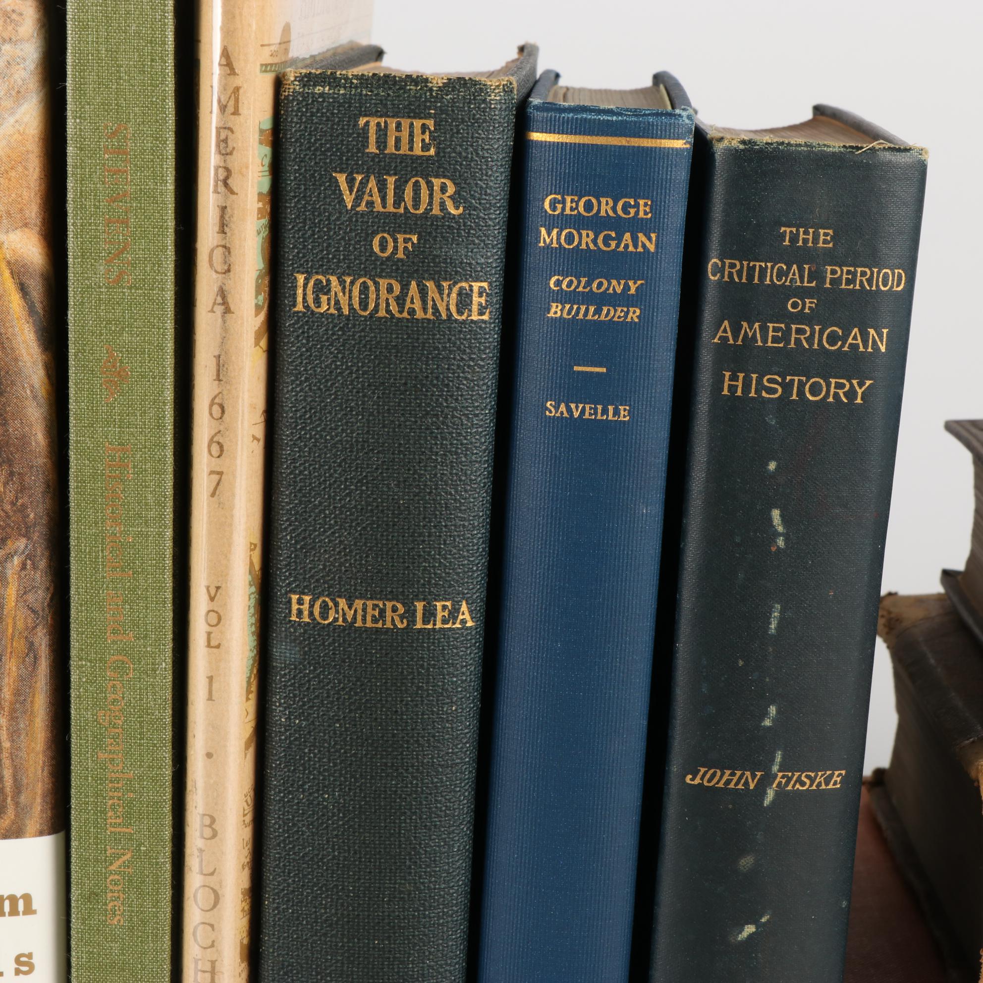American History Books including Homer Lea's "The Valor of Ignorance", 1912