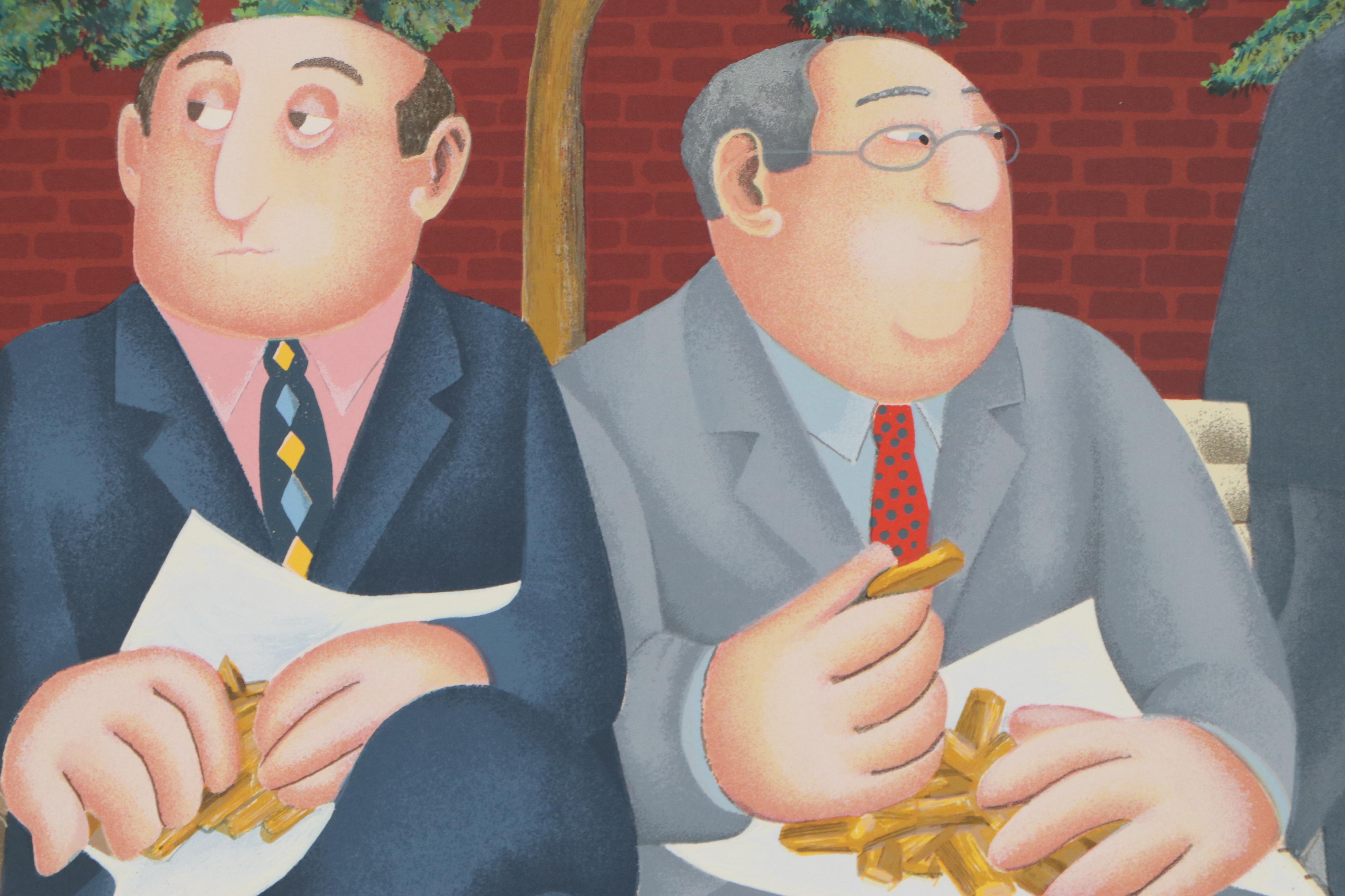 Beryl Cook Serigraph "Lunch in the Garden"