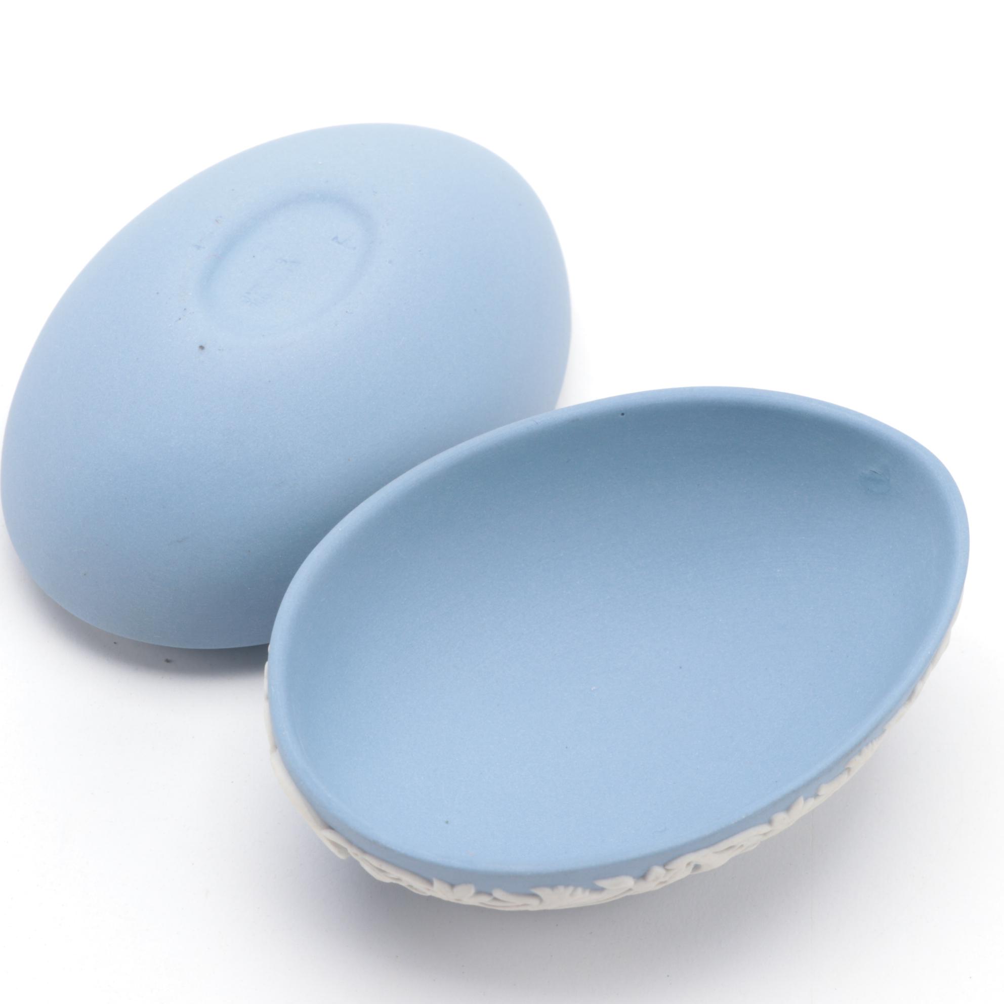 Wedgwood Jasperware Sparrow Egg Box, Late 20th Century
