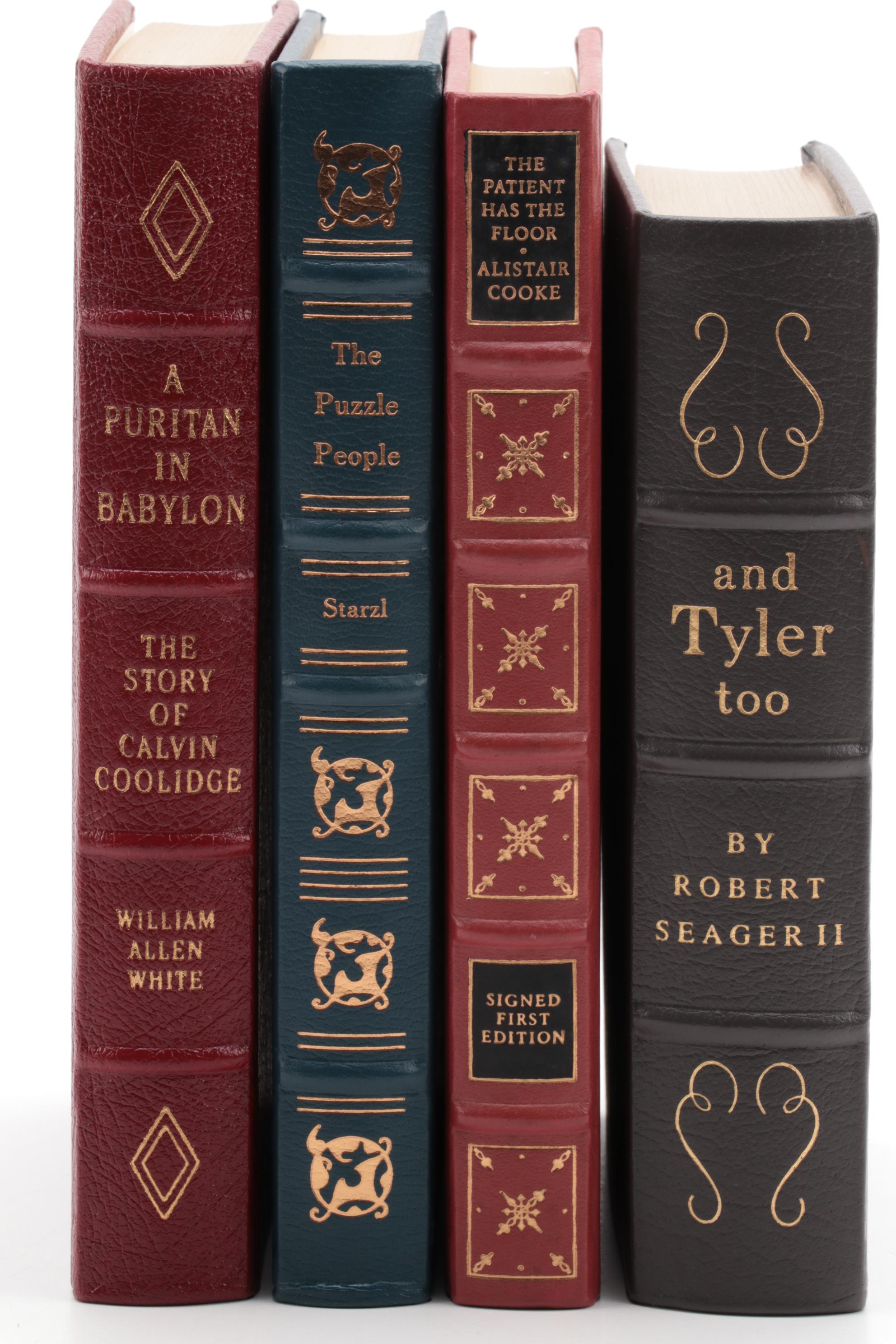 "The Patient has the Floor" Signed First Edition and More Leather Bound Books