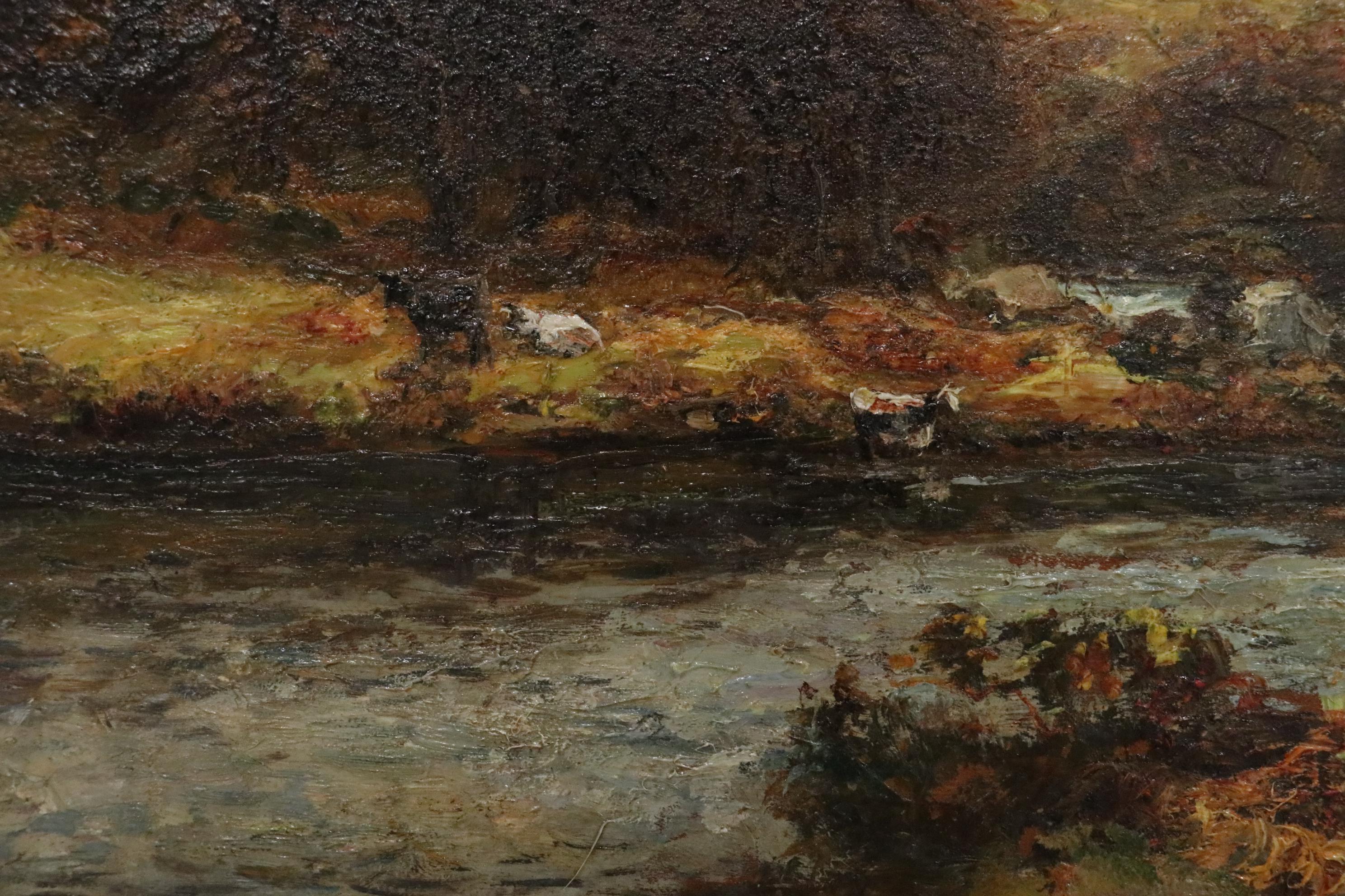 Richard Gay Somerset Landscape Oil Painting, Late 19th Century