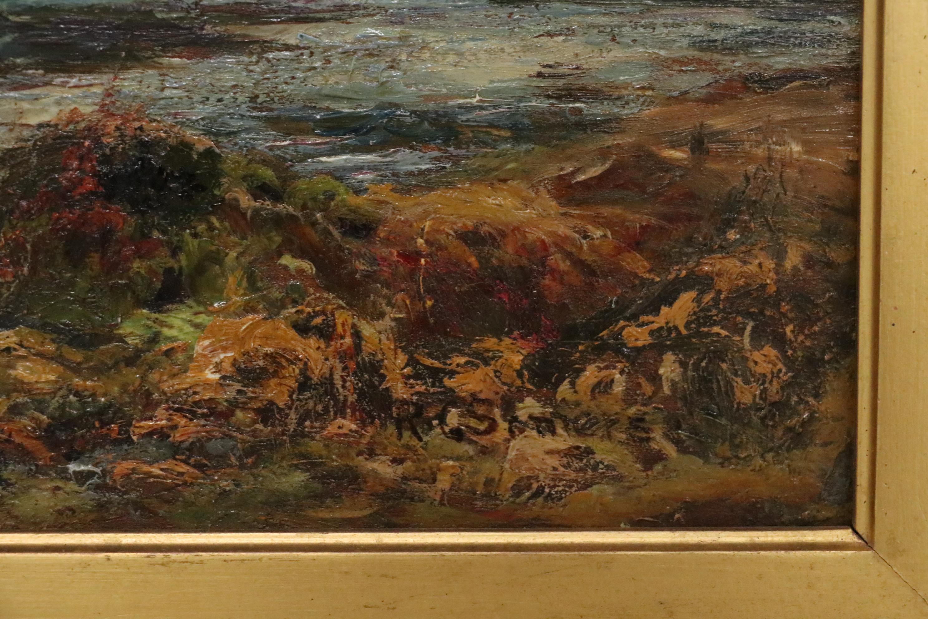 Richard Gay Somerset Landscape Oil Painting, Late 19th Century