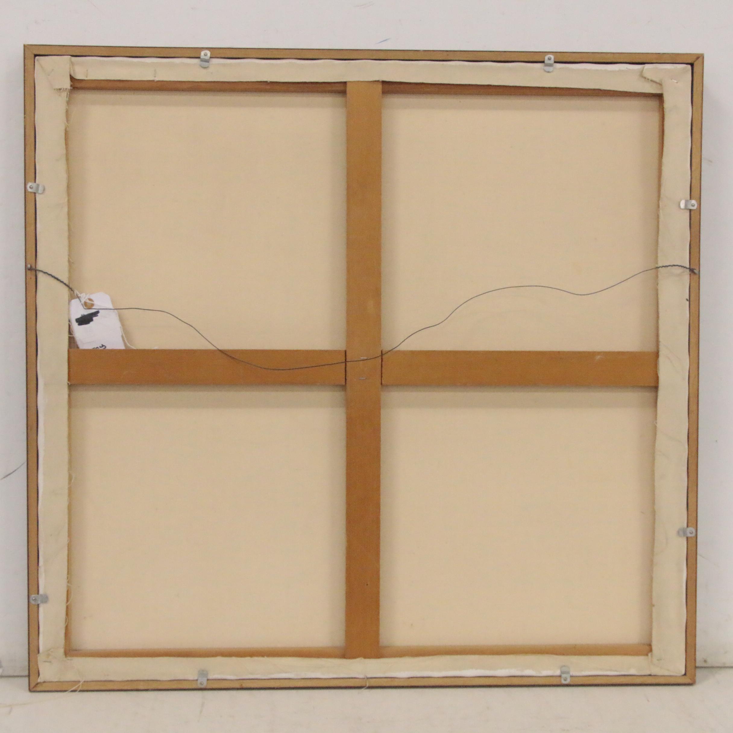 Joy Beeson Oil Painting of Track Race, Late 20th Century