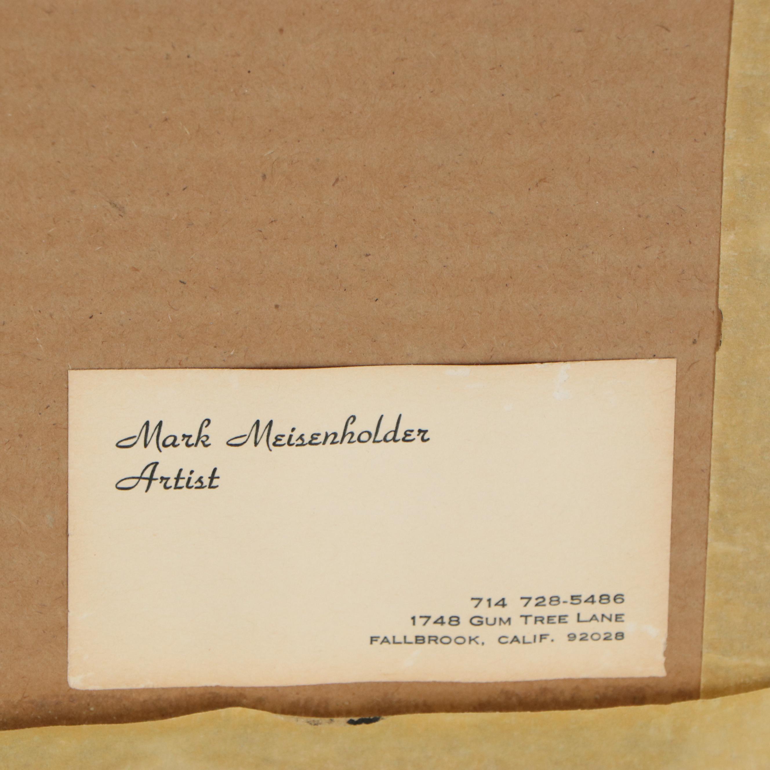 Mark Meisenholder Watercolor Painting "Country Church," Late 20th Century