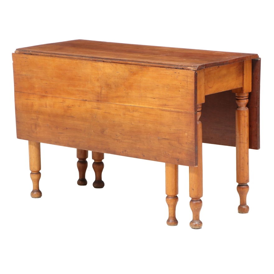 American Primitive Maple Gate-Leg Table, 19th Century