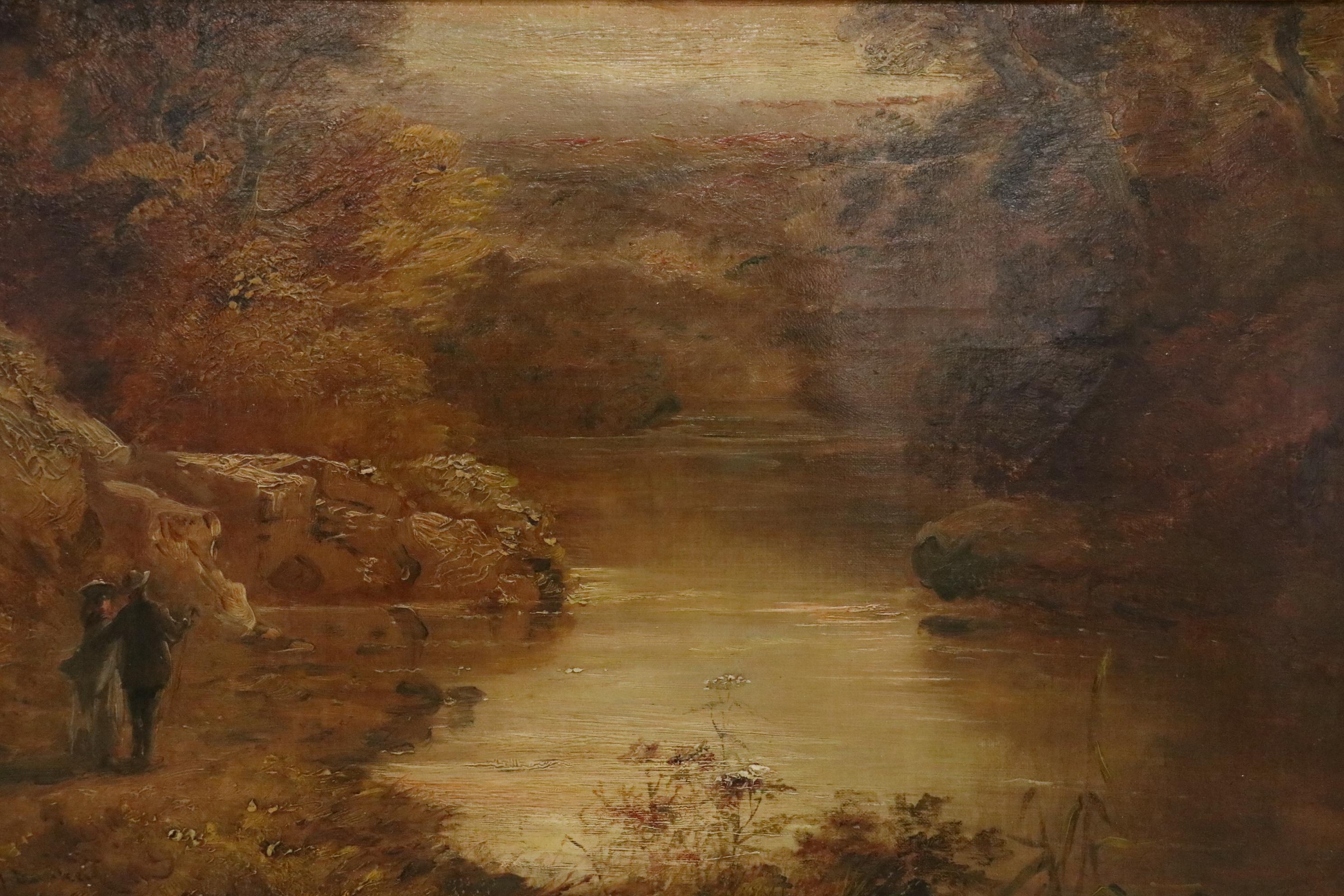 Landscape Oil Painting Attributed to John Joseph Barker