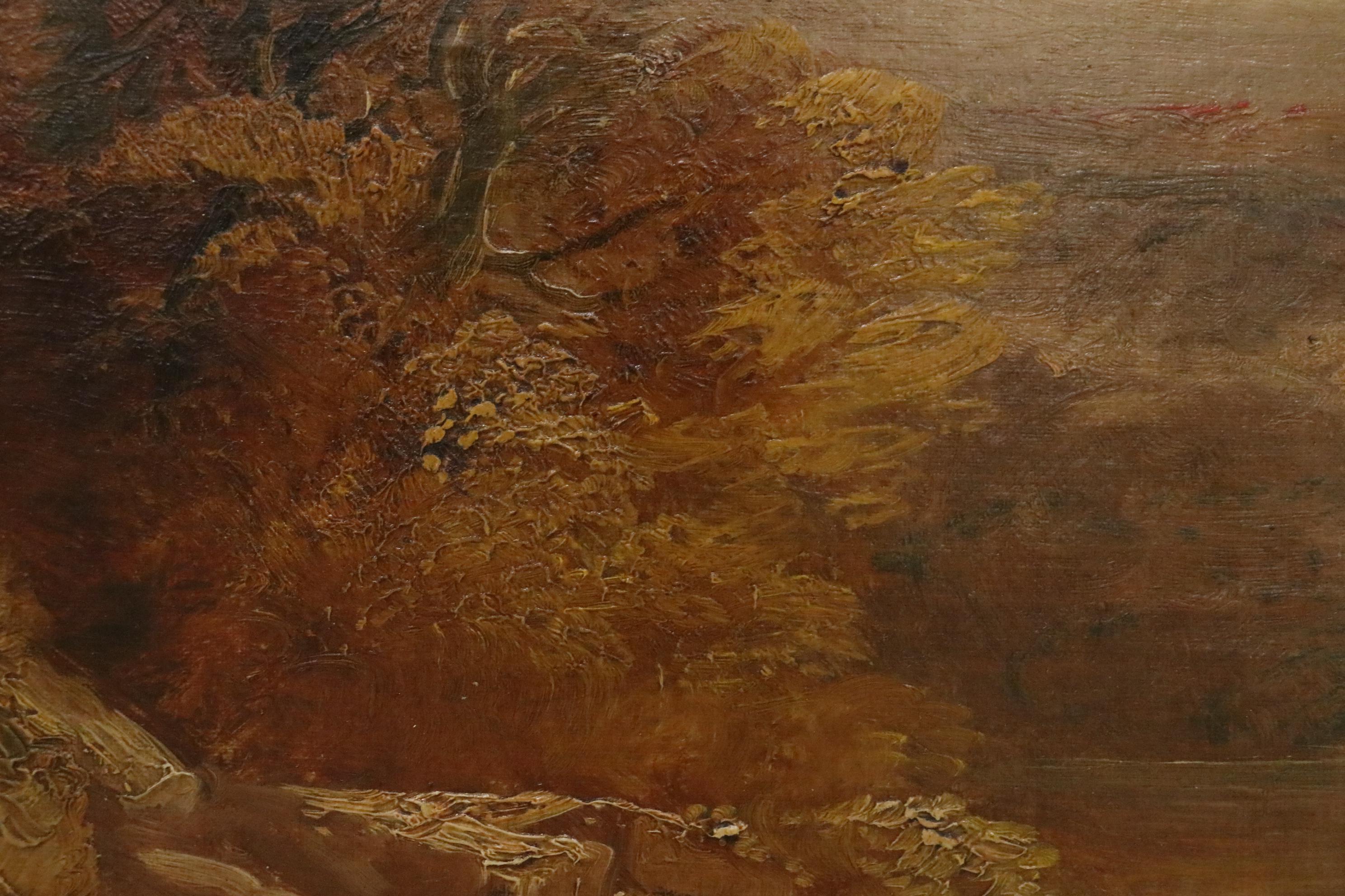 Landscape Oil Painting Attributed to John Joseph Barker