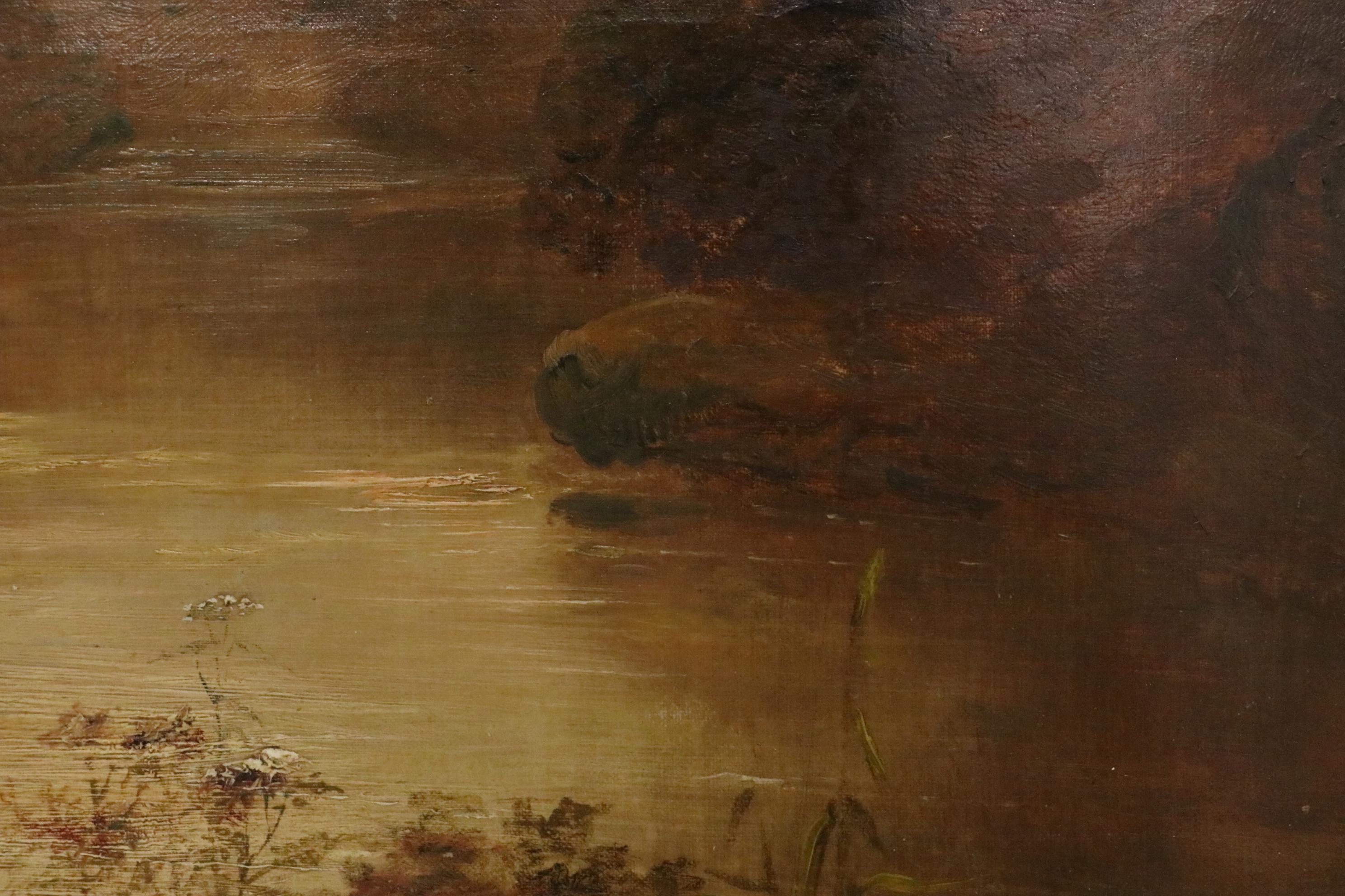 Landscape Oil Painting Attributed to John Joseph Barker