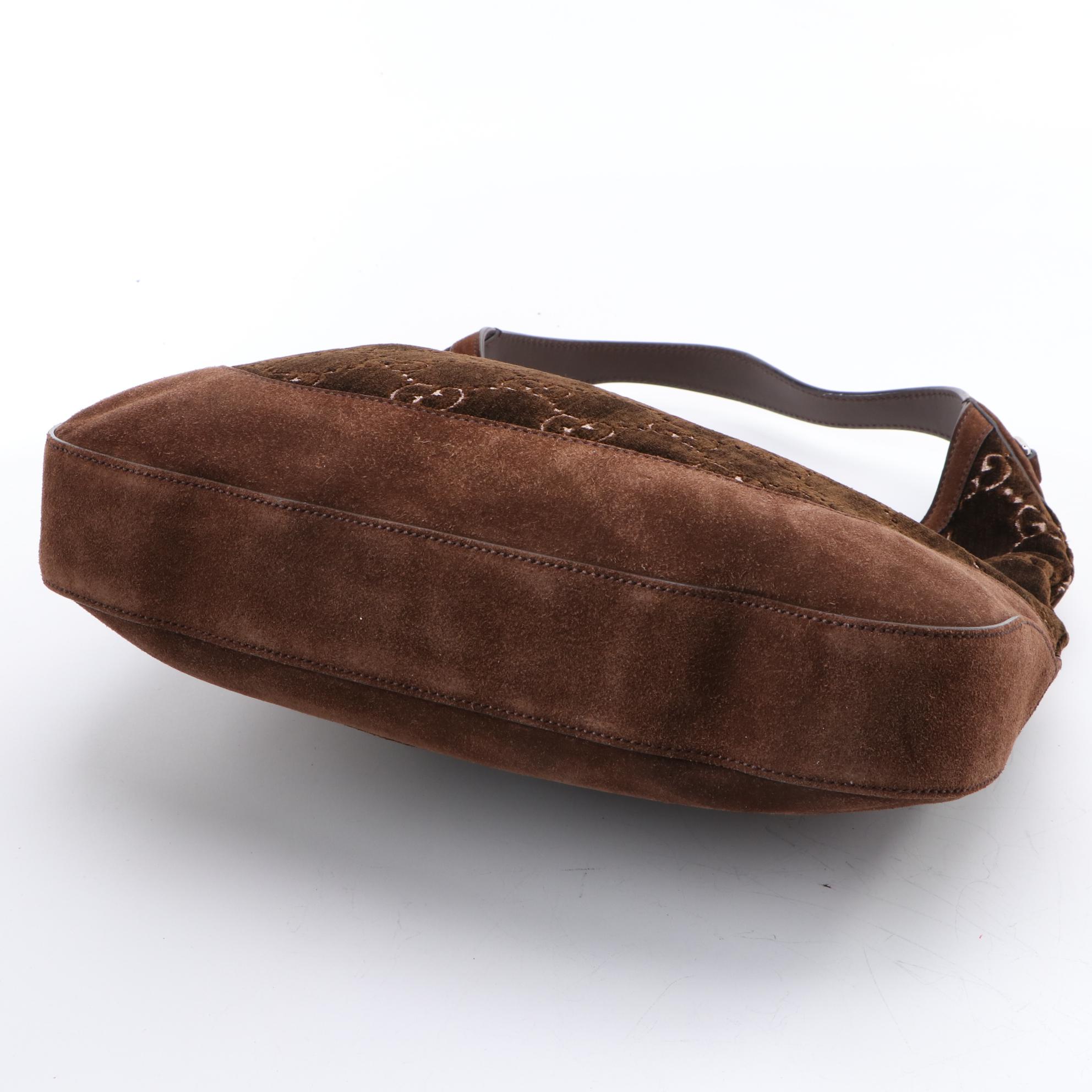 Gucci Small Dionysus Hobo bag in Brown GG Velvet and Suede