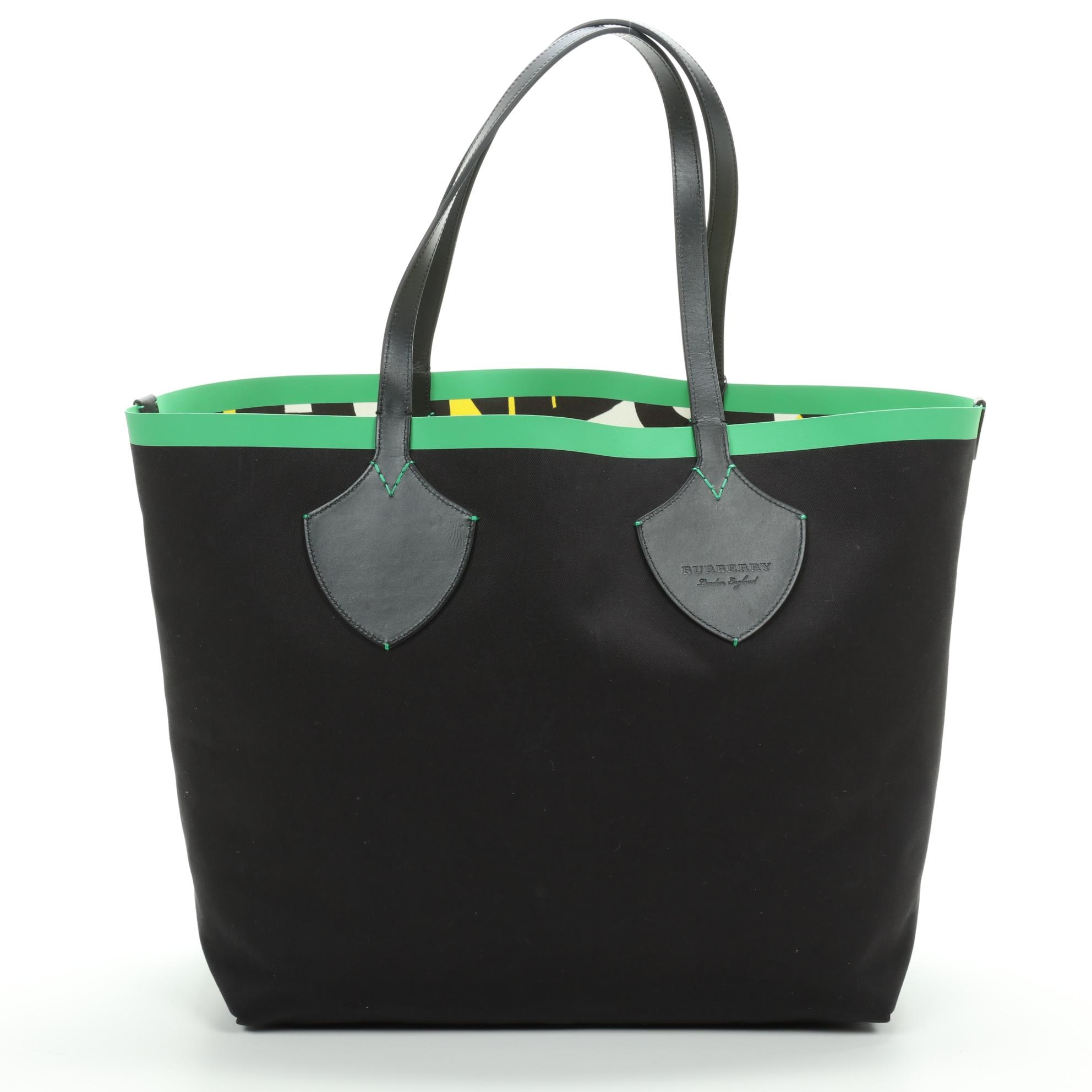 Burberry Large Reversible Tote in Giant Graffiti Printed Canvas