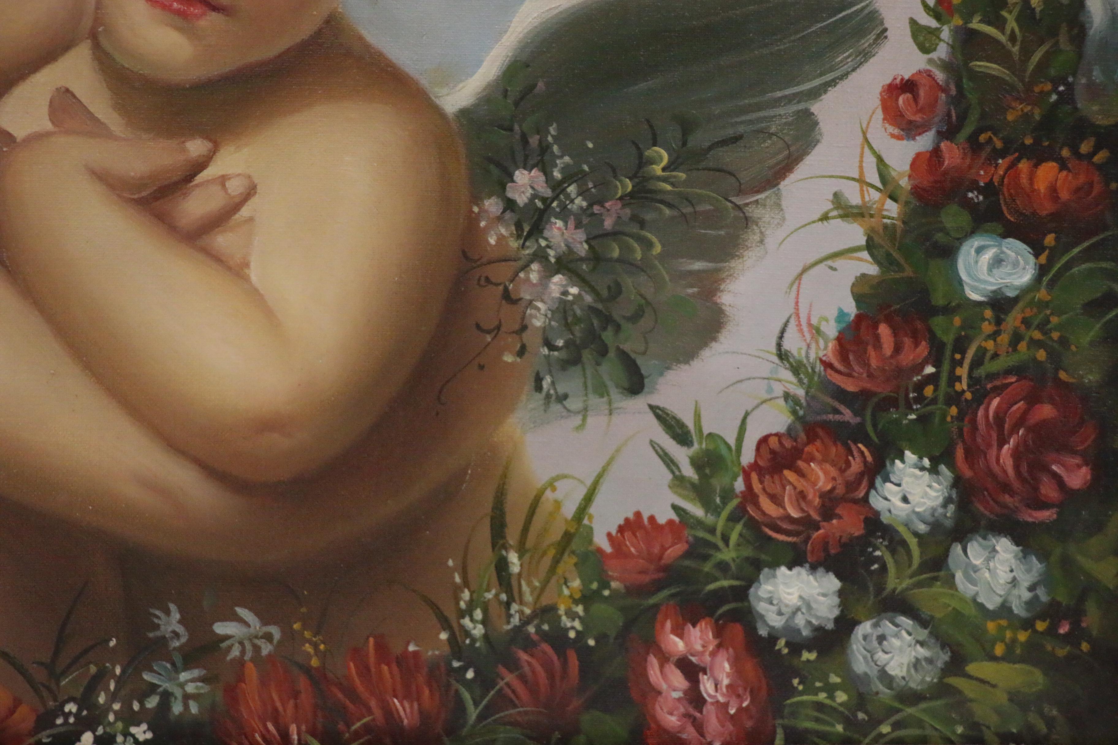 Oil Painting after William Adolphe Bouguereau "L'Amour et Psyché, Enfants"