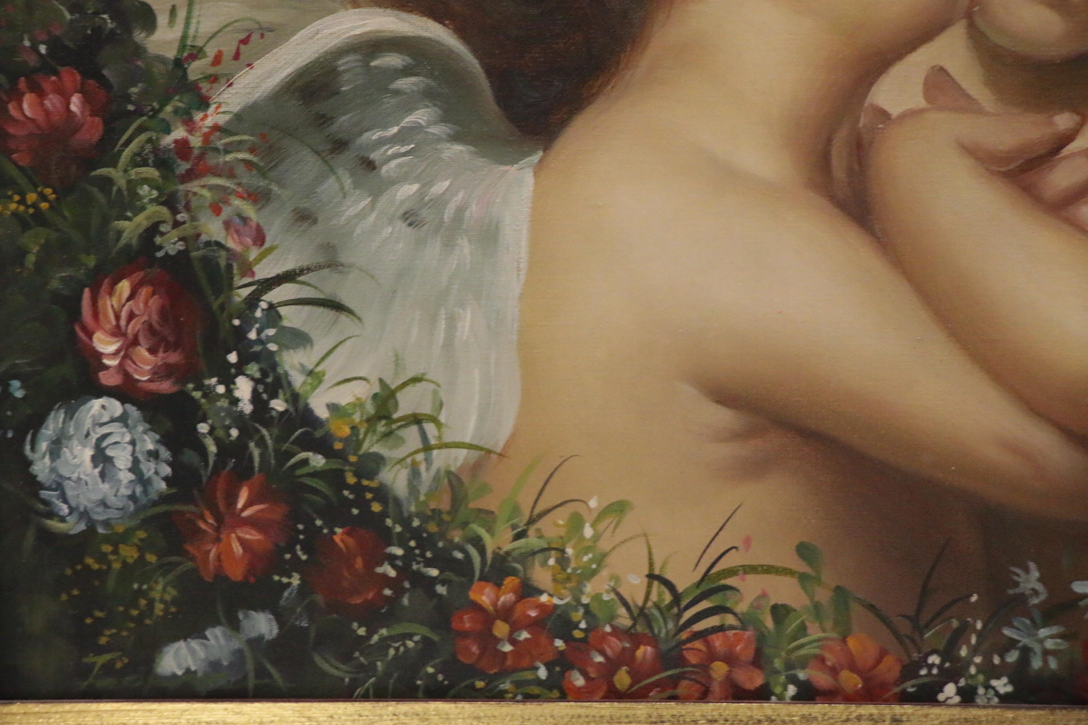 Oil Painting after William Adolphe Bouguereau "L'Amour et Psyché, Enfants"