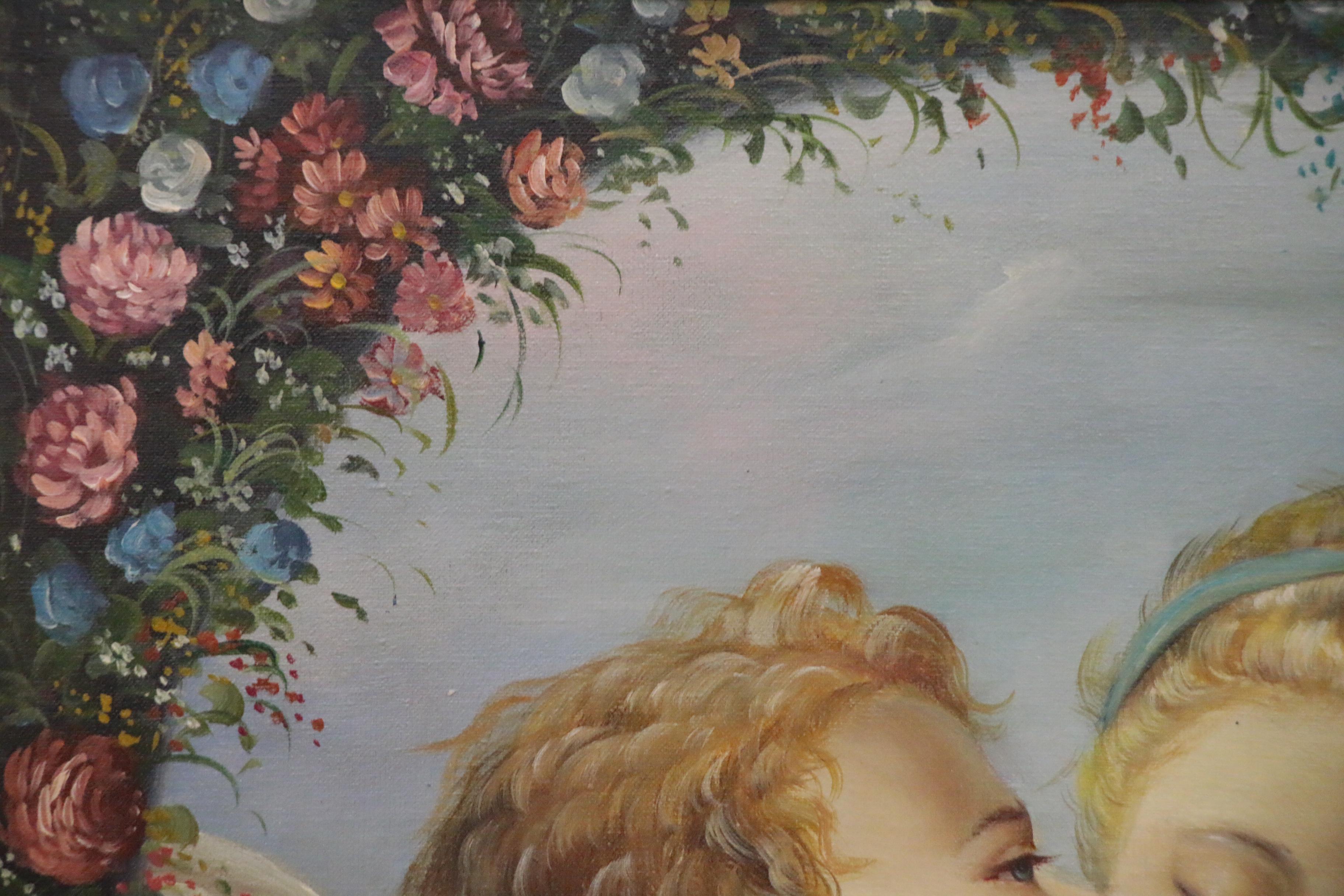 Oil Painting after William Adolphe Bouguereau "L'Amour et Psyché, Enfants"