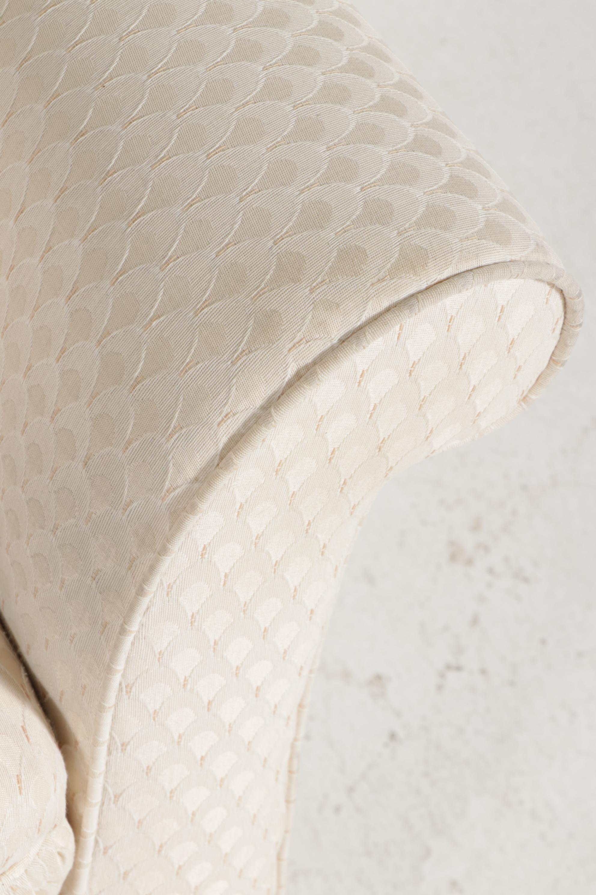 Paul Robert for Sofa Express Art Deco Style Upholstered Swivel Chair