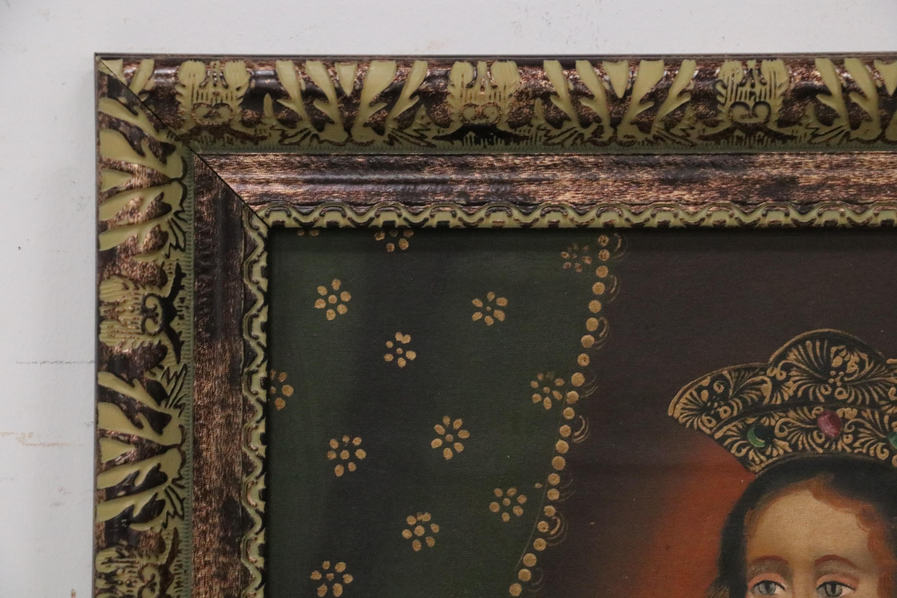 Cuzco School Style Oil Painting "Our Lady of Pomata," 20th Century