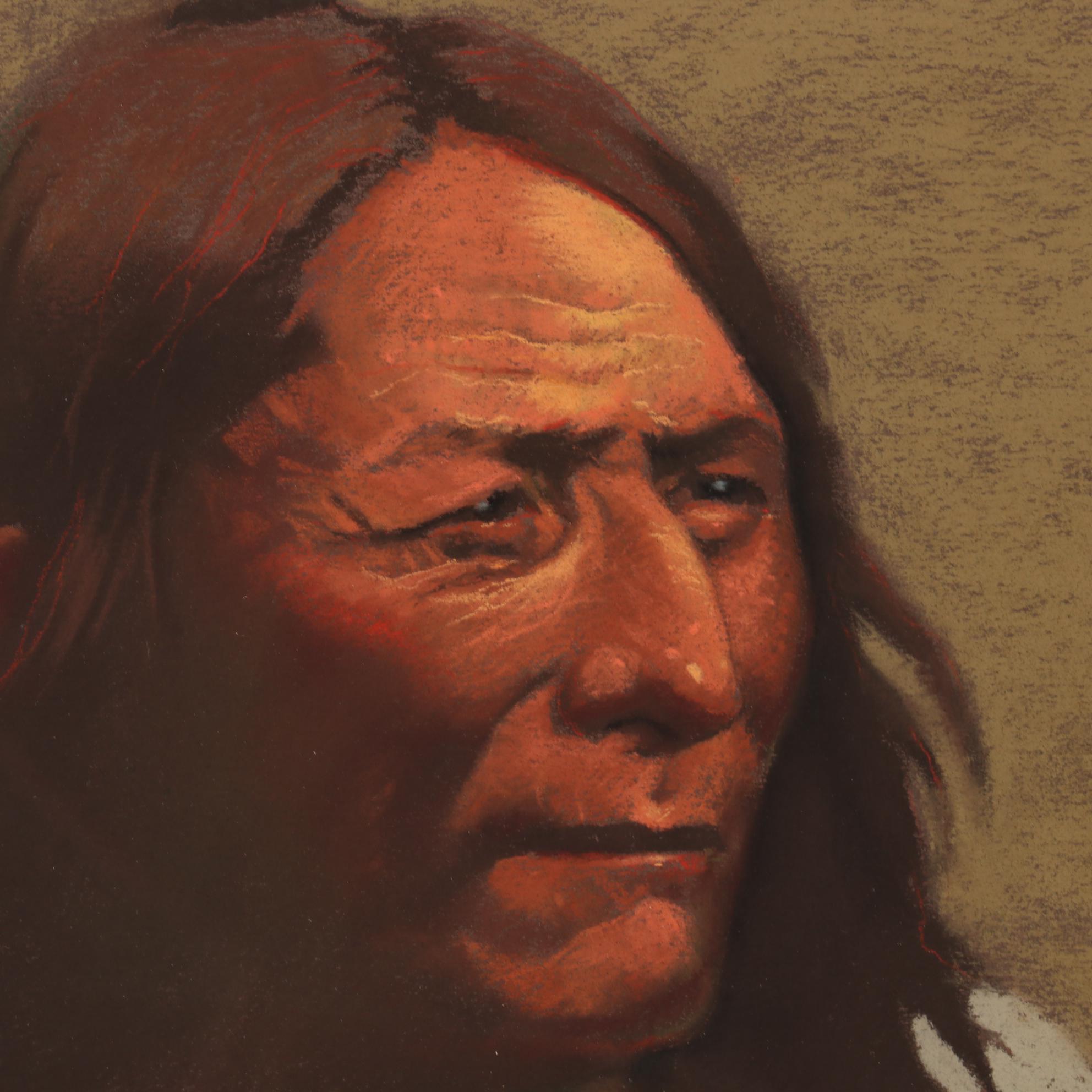 Tom Lydon Pastel Drawing "Crowfoot," circa 1986