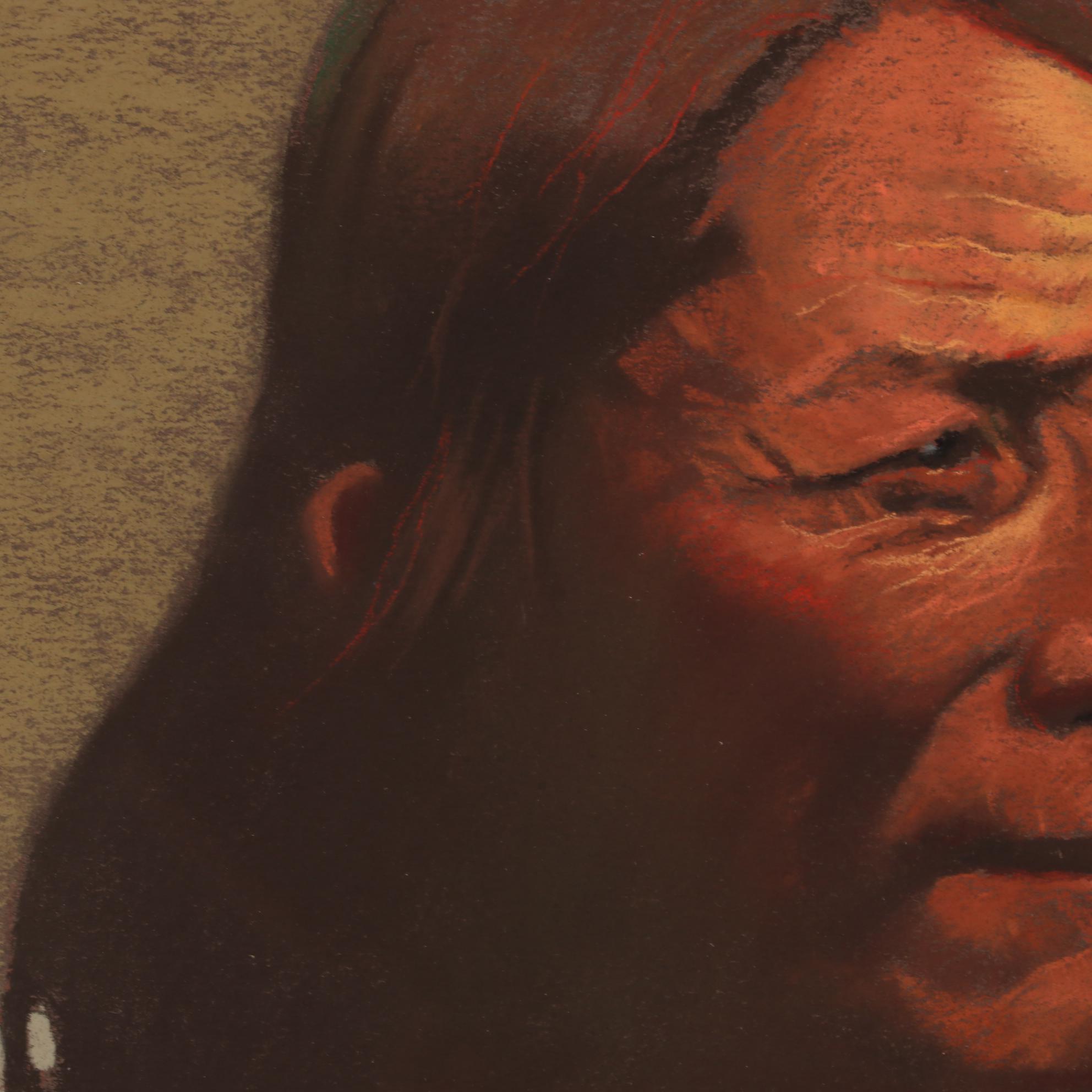 Tom Lydon Pastel Drawing "Crowfoot," circa 1986