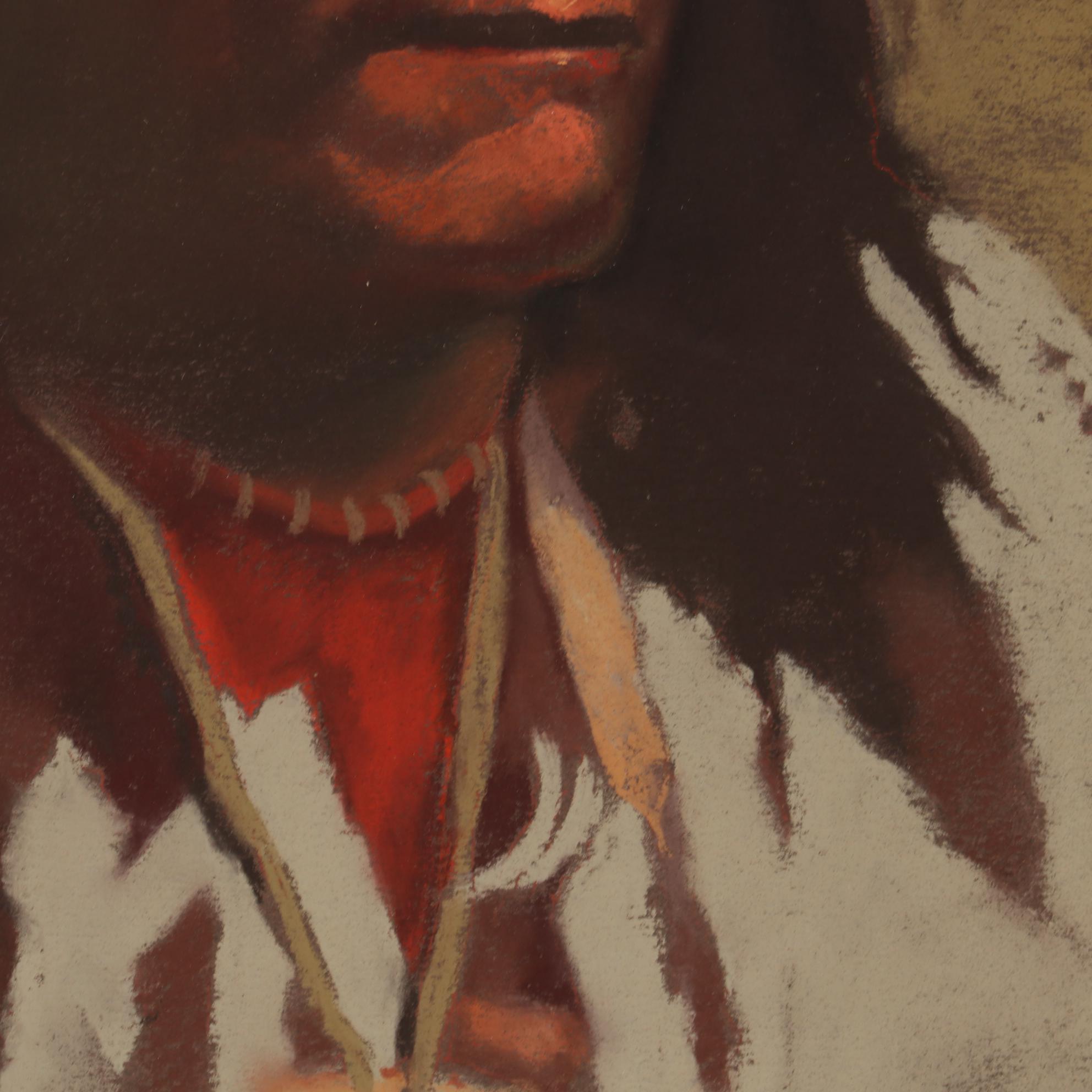 Tom Lydon Pastel Drawing "Crowfoot," circa 1986