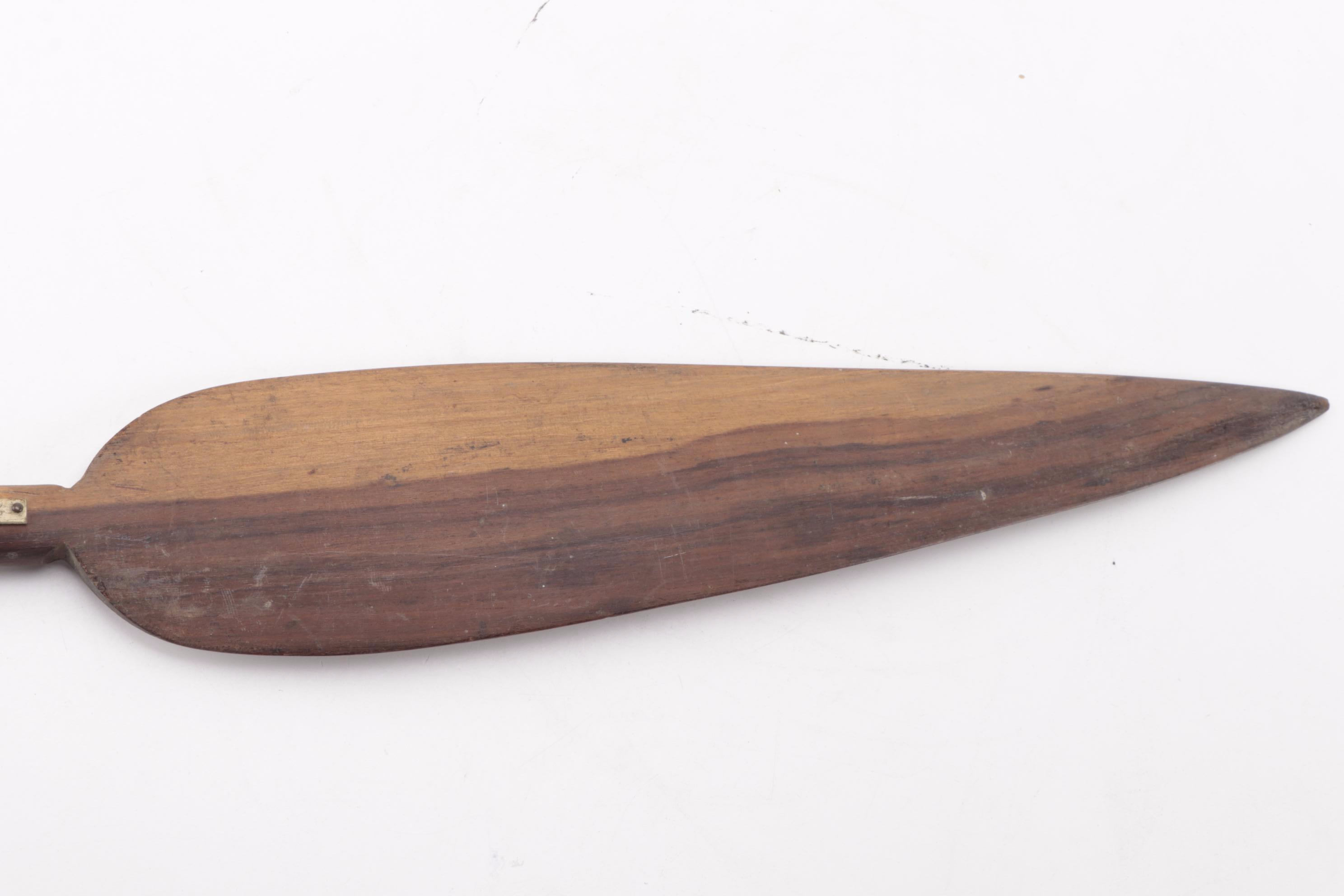 African Iklwa Short Spear and Decorative Hardwood Spear, Early/Mid 20th Century