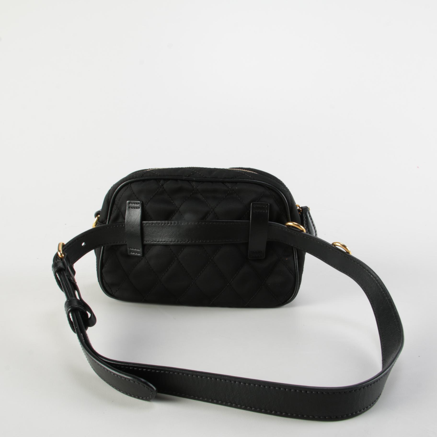 Prada Corsaire Floral Embroidered Quilted Tessuto Convertible Belt Bag