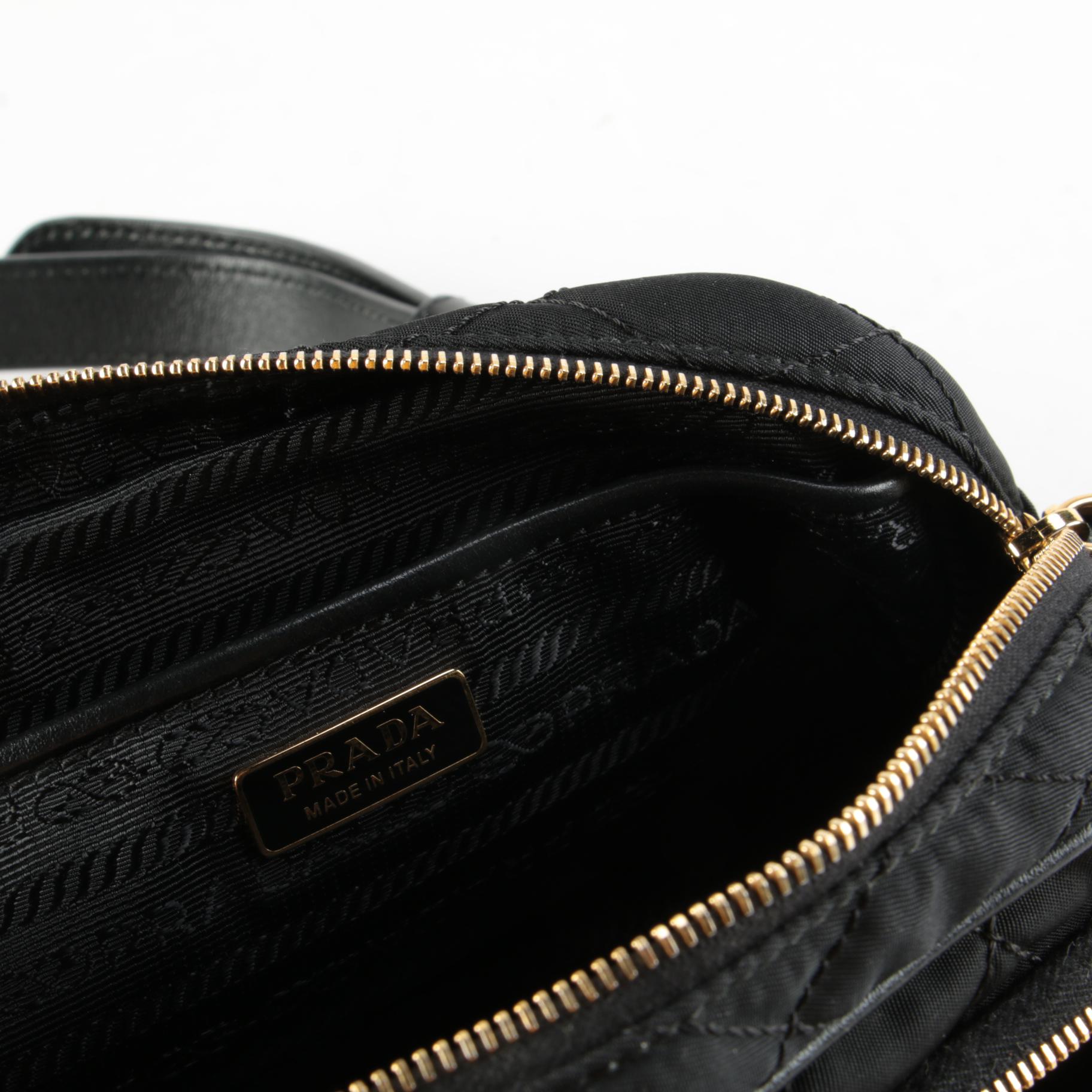 Prada Corsaire Floral Embroidered Quilted Tessuto Convertible Belt Bag