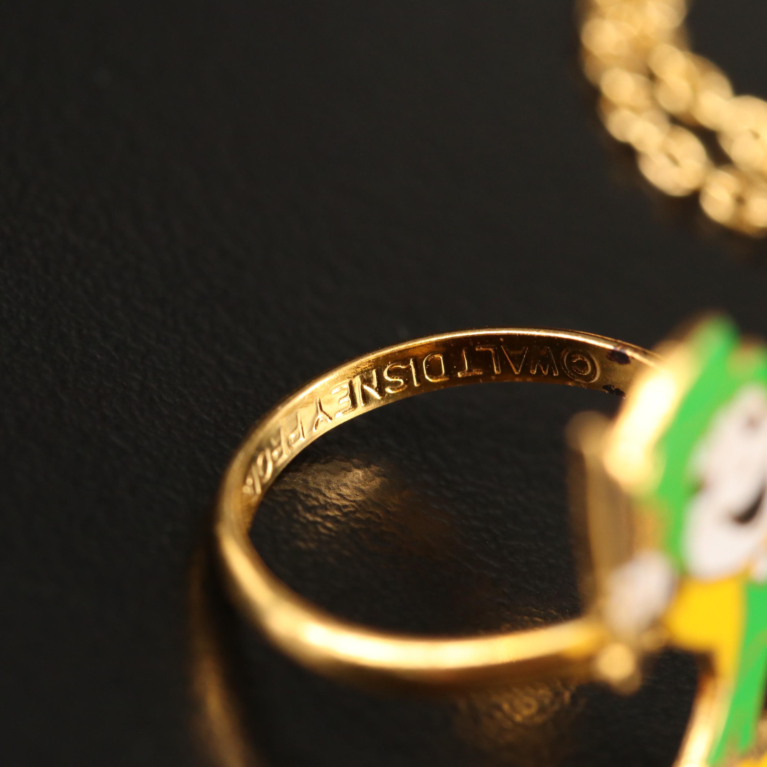 Rhinestone Pins, Charms, Brooches and Necklaces Featuring Disney