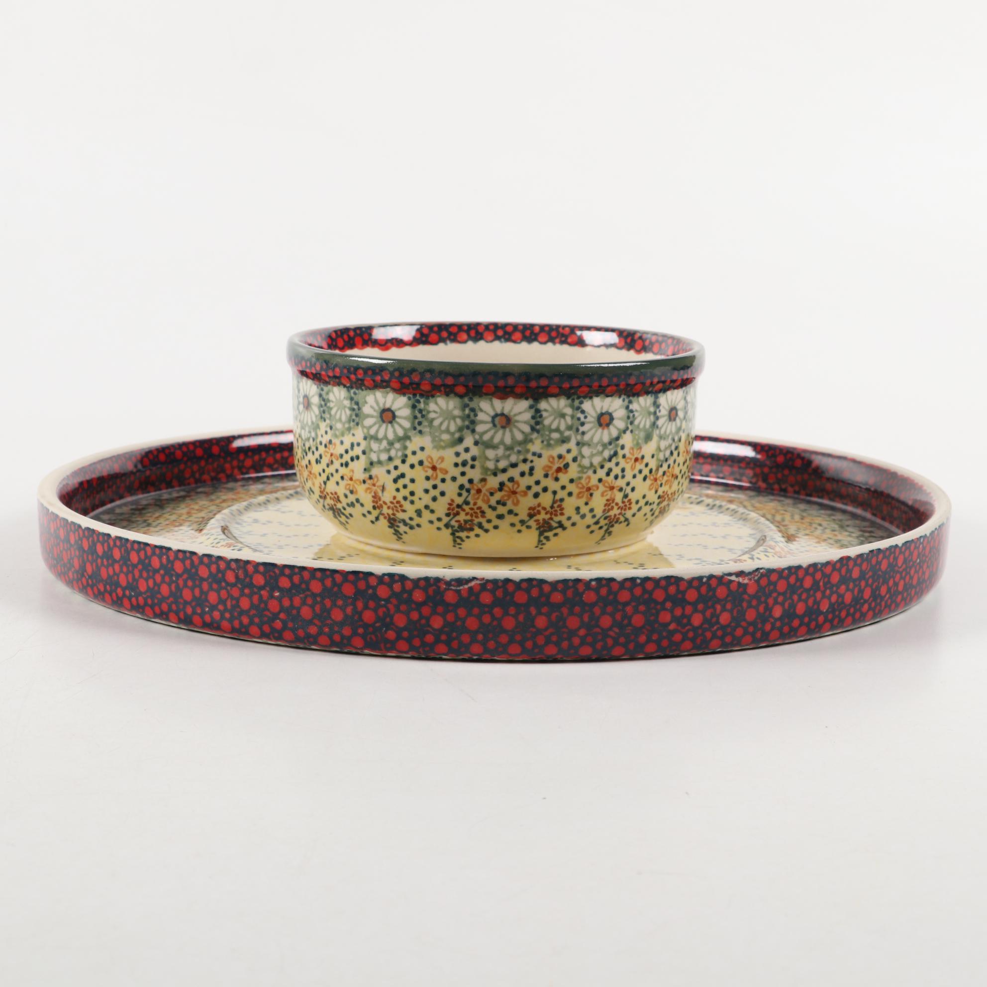 Polish Manufaktura "Sunshine Grotto" Earthenware Serveware and Table Accessories