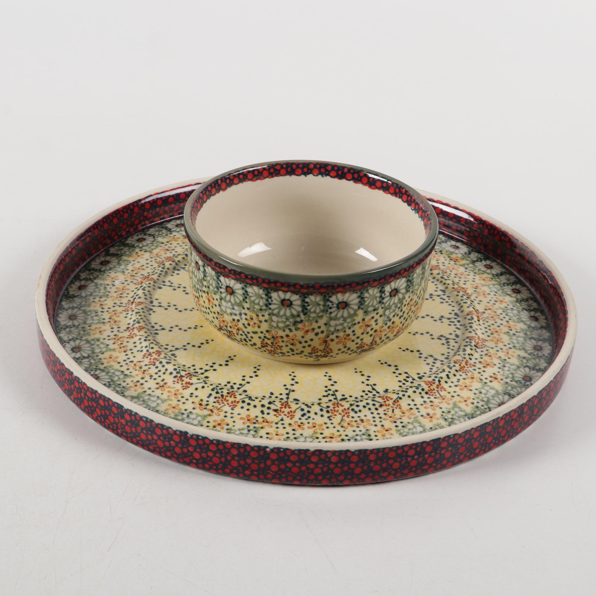 Polish Manufaktura "Sunshine Grotto" Earthenware Serveware and Table Accessories