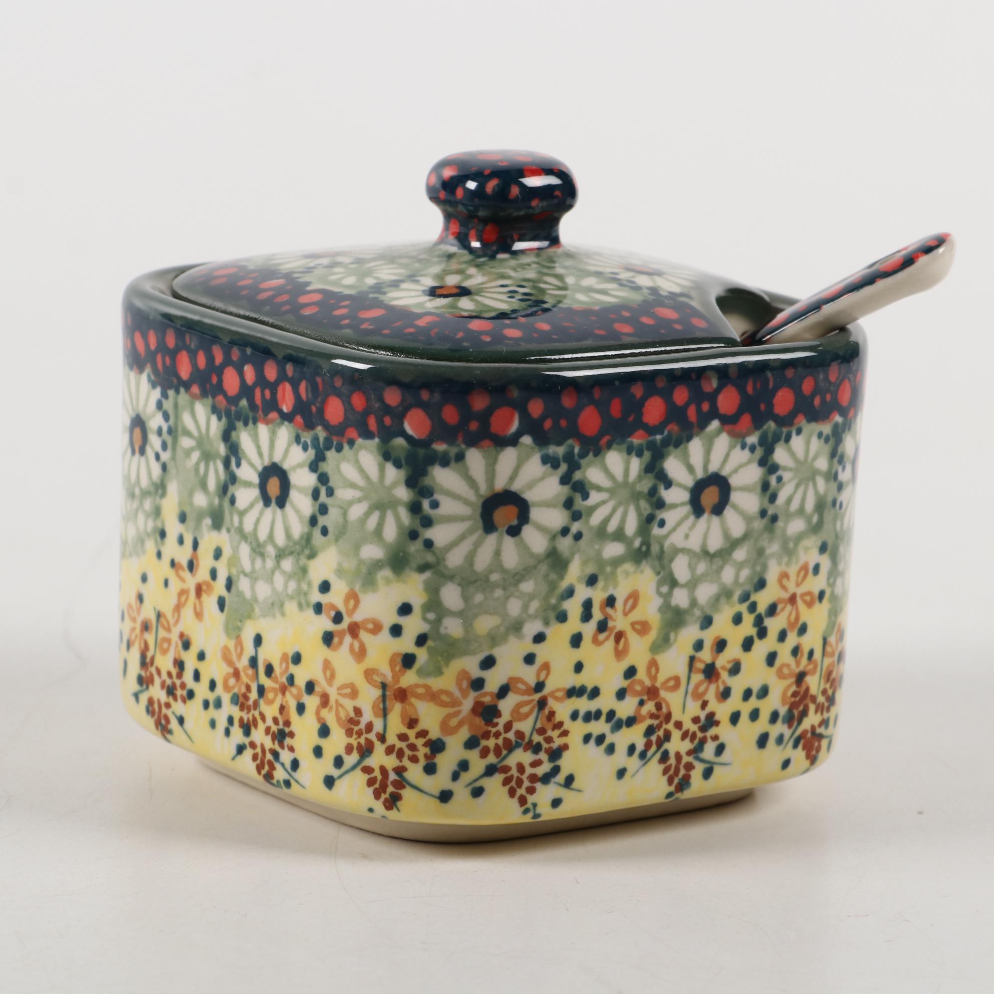 Polish Manufaktura "Sunshine Grotto" Earthenware Serveware and Table Accessories