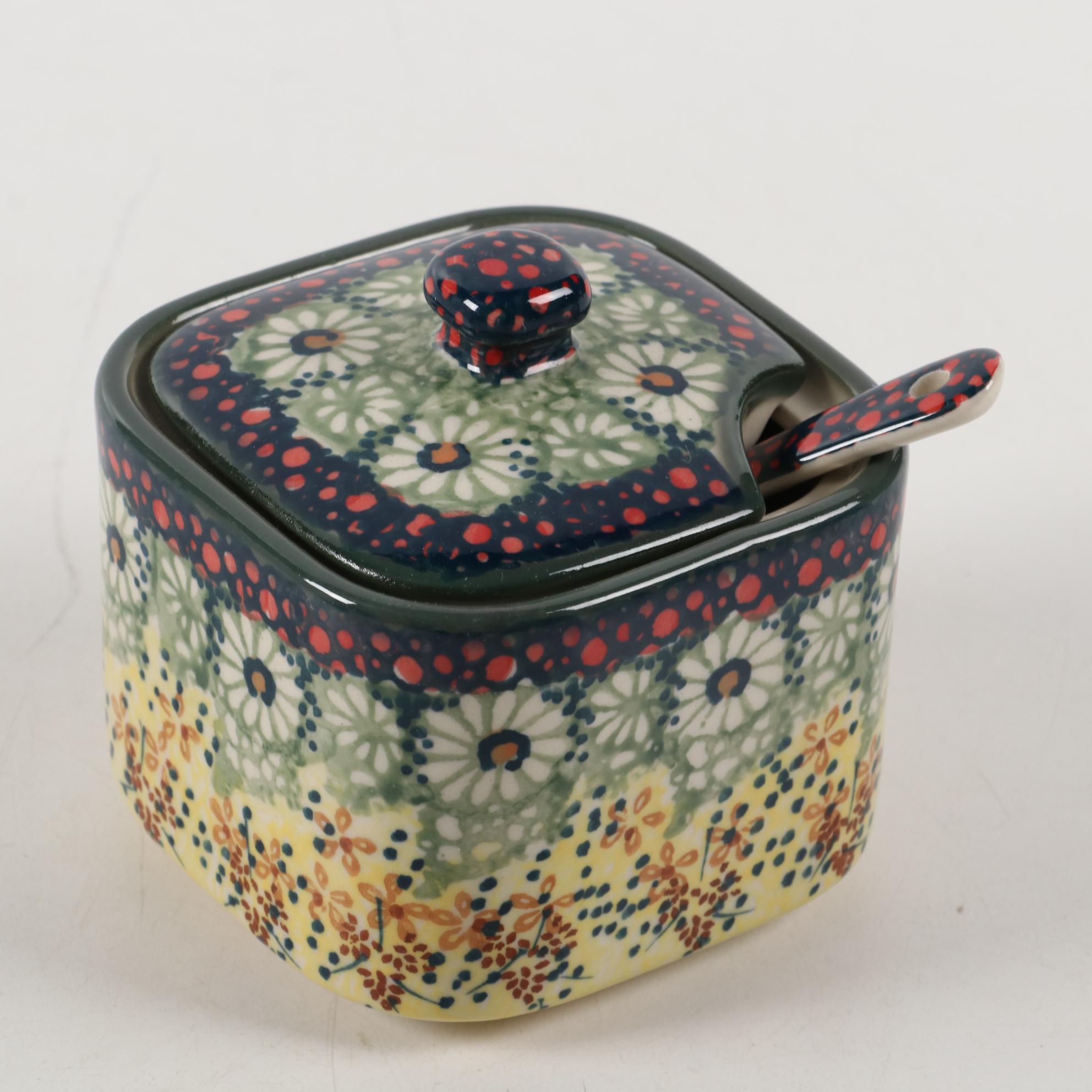 Polish Manufaktura "Sunshine Grotto" Earthenware Serveware and Table Accessories