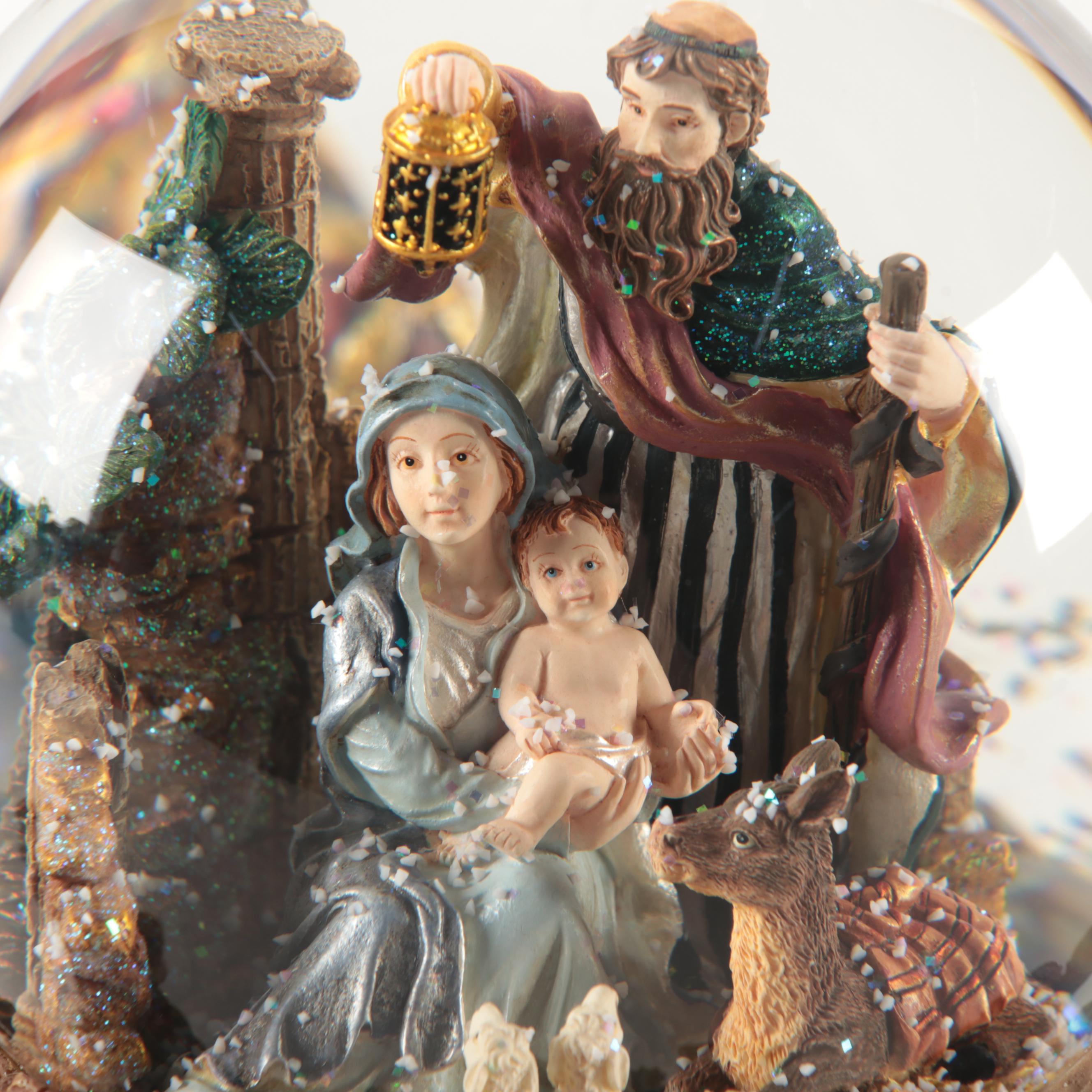 Christopher Radko "Holy Family" Snowglobe, Contemporary